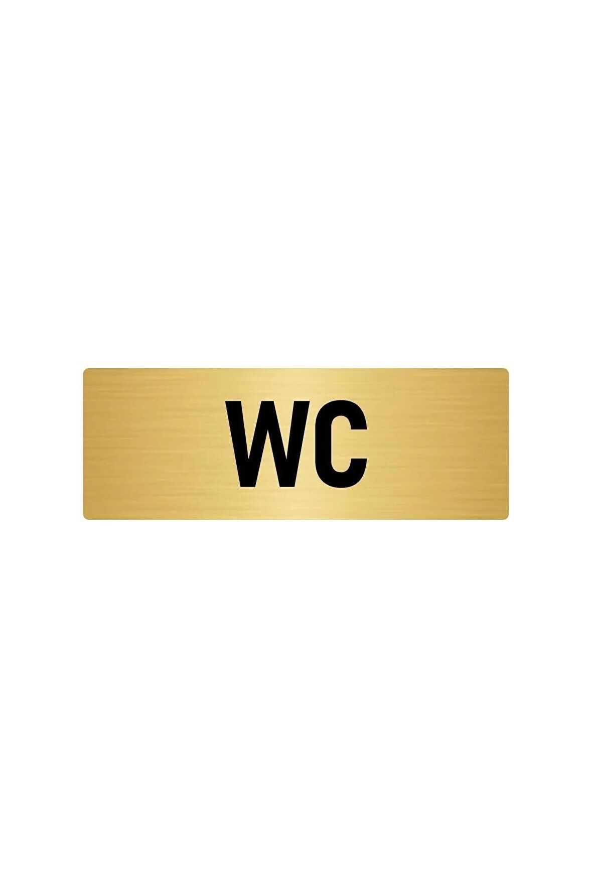 Metal Yönlendirme Levhası, Departman Kapı Isimliği Wc 5x20 Cm Altın Renk