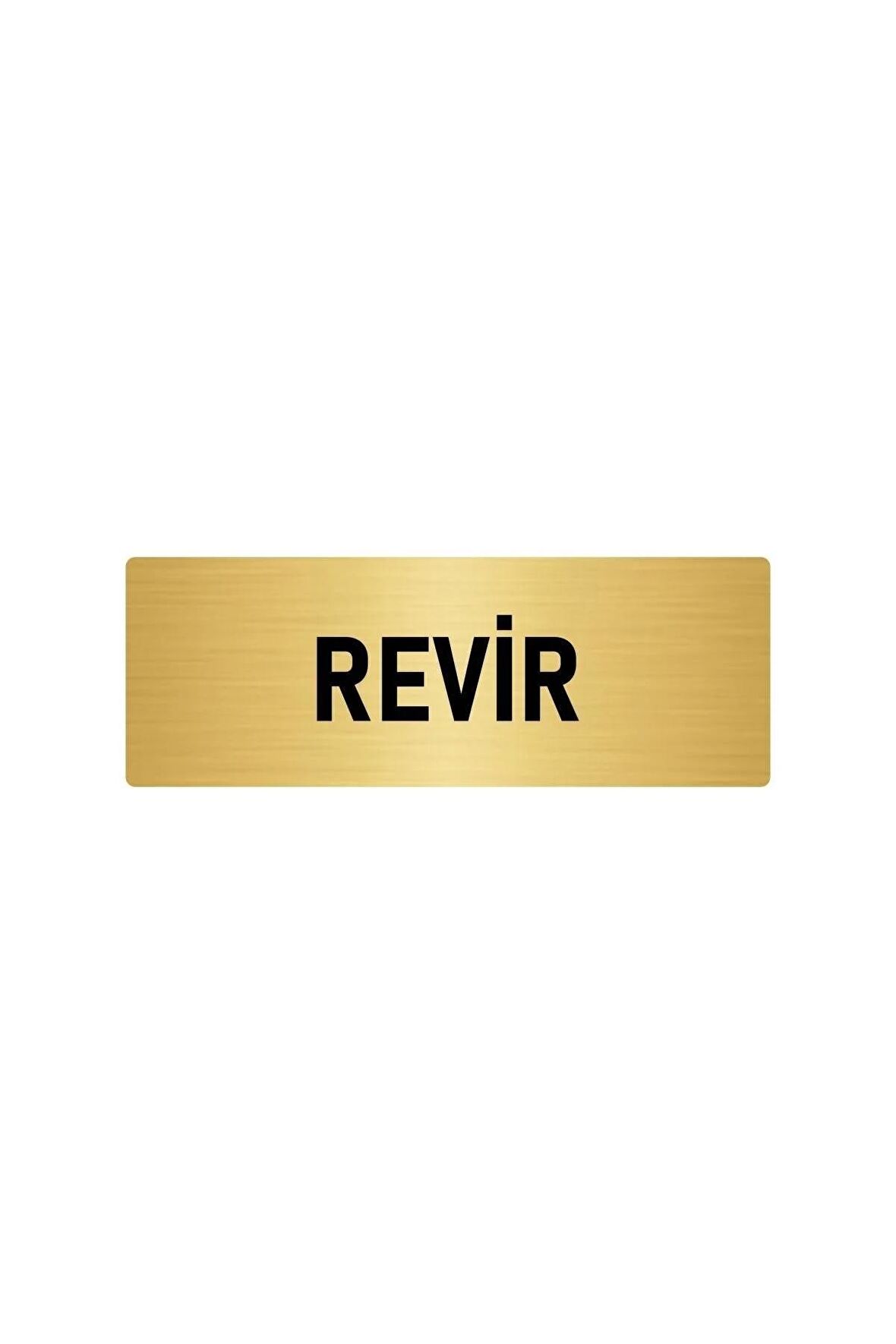 Metal Yönlendirme Levhası, Departman Kapı Isimliği Revir 5x20 Cm Altın Renk