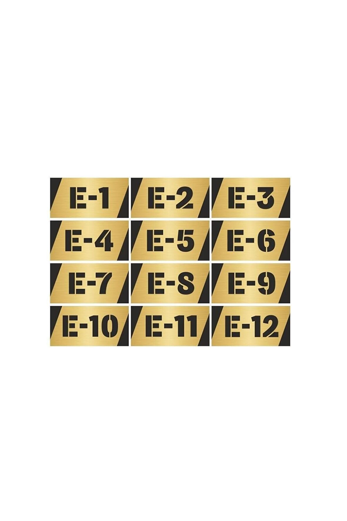 Metal Kapı, Masa, Dolap, Posta Kutusu Numarası 5cmx10cm Altın Renk