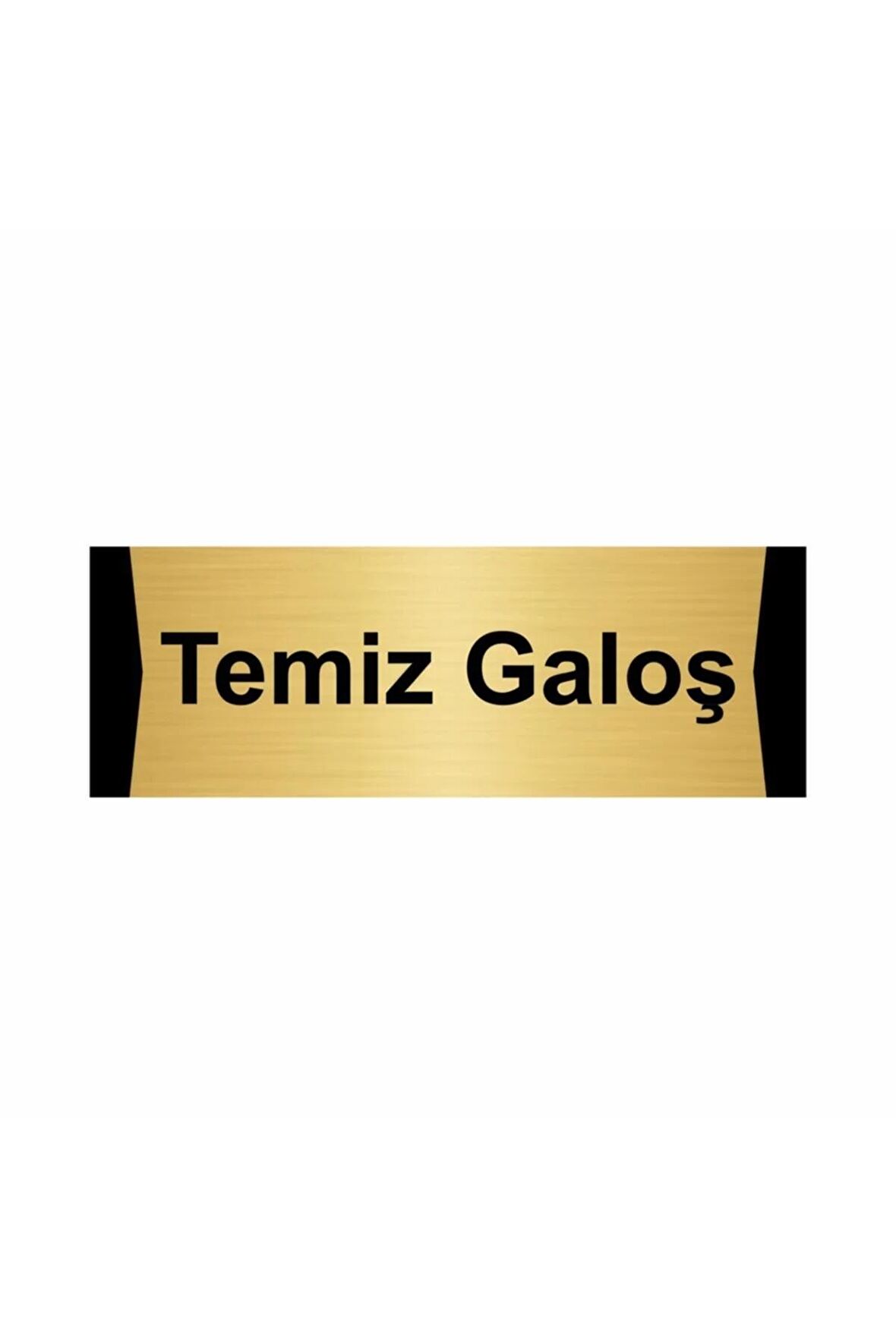 Temiz Galoş 5x20cm Altın Renk Metal Yönlendirme Levhası