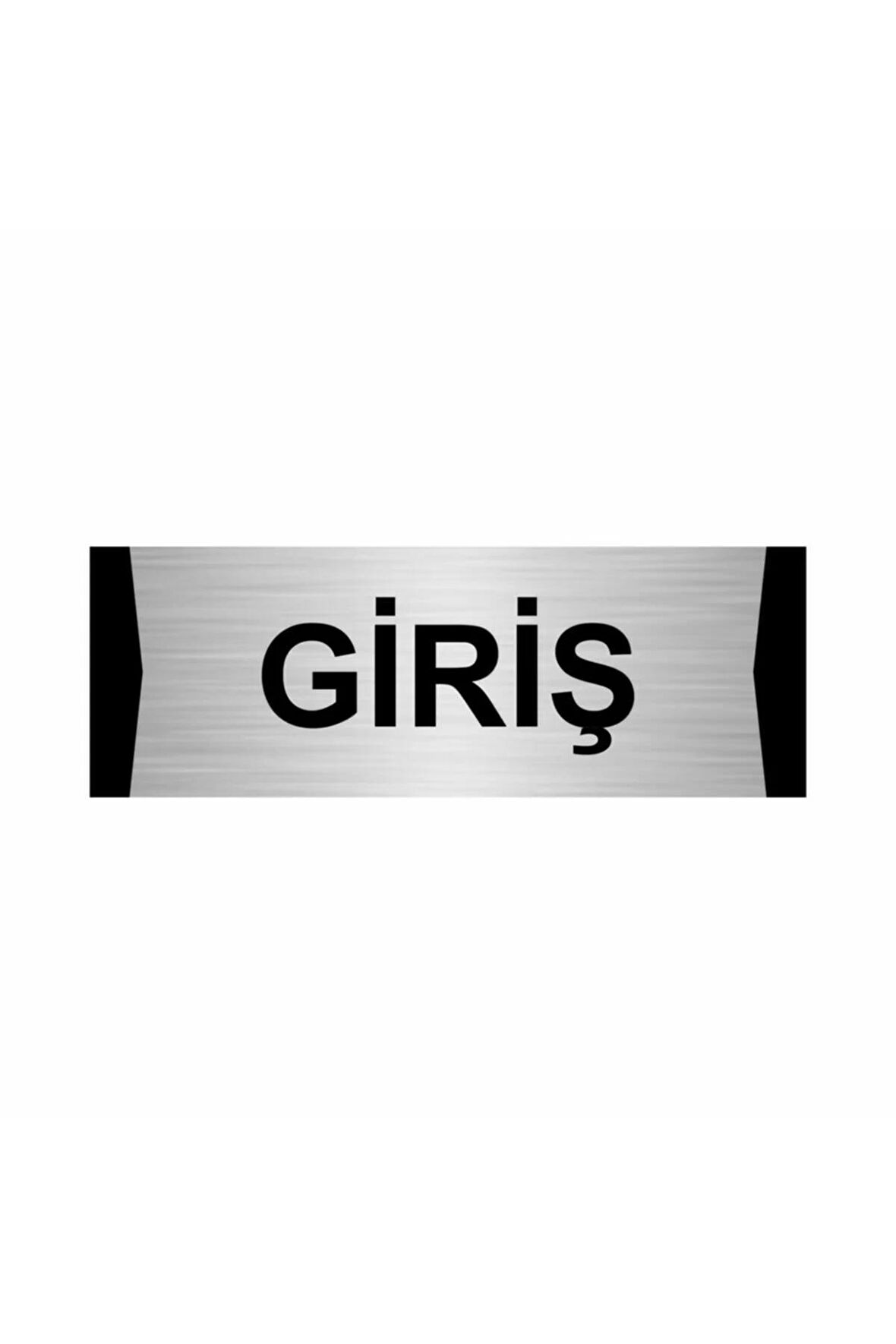 Giriş 5x20cm Gümüş Renk Metal Yönlendirme Levhası