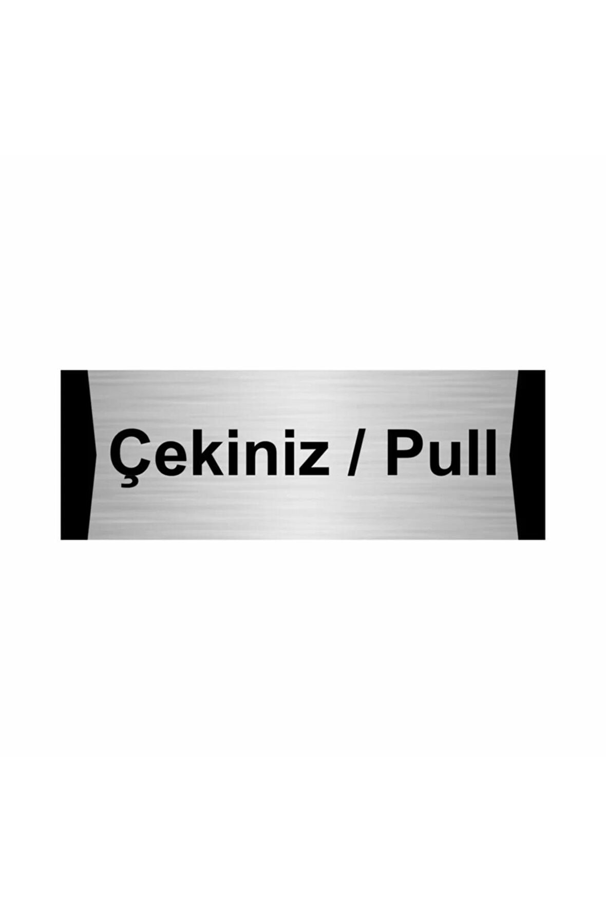 Çekiniz/pull 5x20cm Gümüş Renk Metal Yönlendirme Levhası