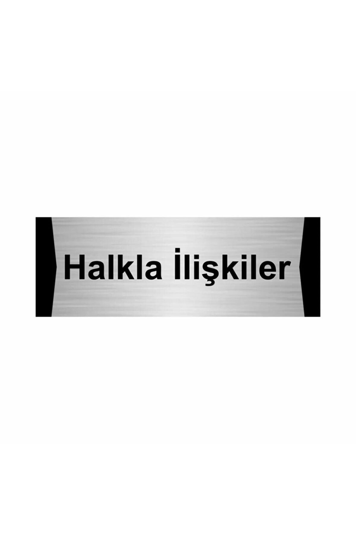 Halkla Ilişkiler 10x20cm Gümüş Renk Metal Yönlendirme Levhası