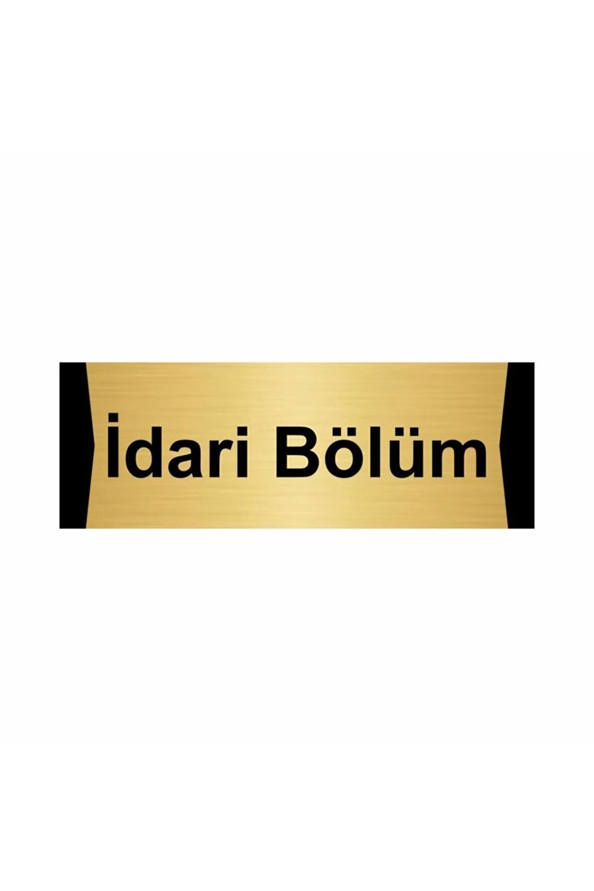 Bölüm Şefi 5x20cm Altın Renk Metal Yönlendirme Levhası