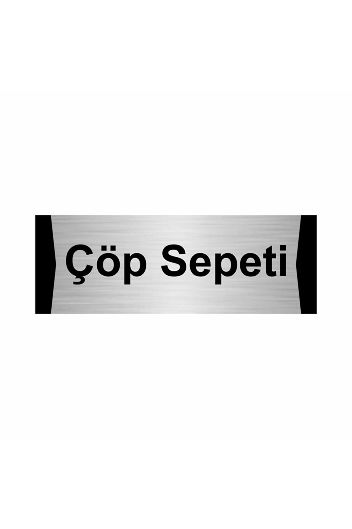 Çöp Sepeti 5x20cm Gümüş Renk Metal Yönlendirme Levhası