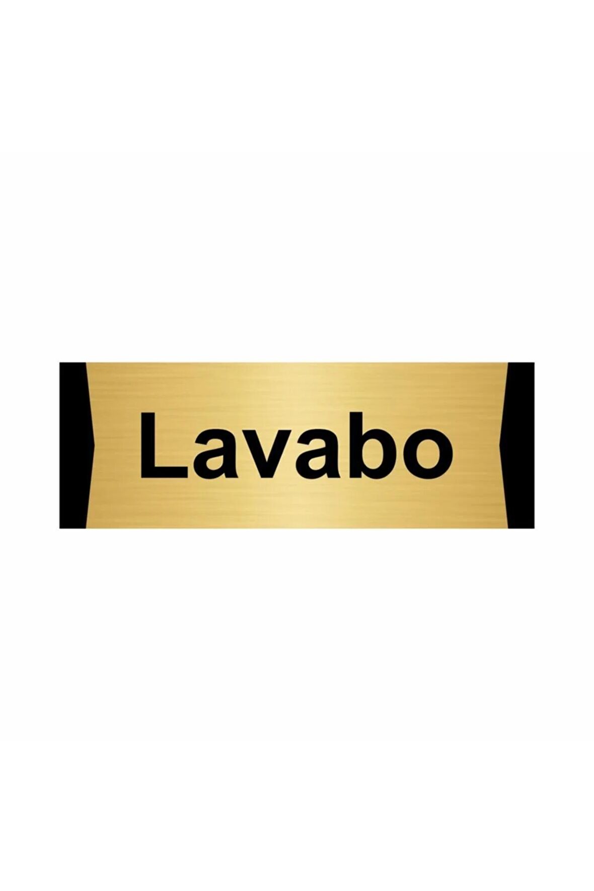 Lavabo 5x20cm Altın Renk Metal Yönlendirme Levhası