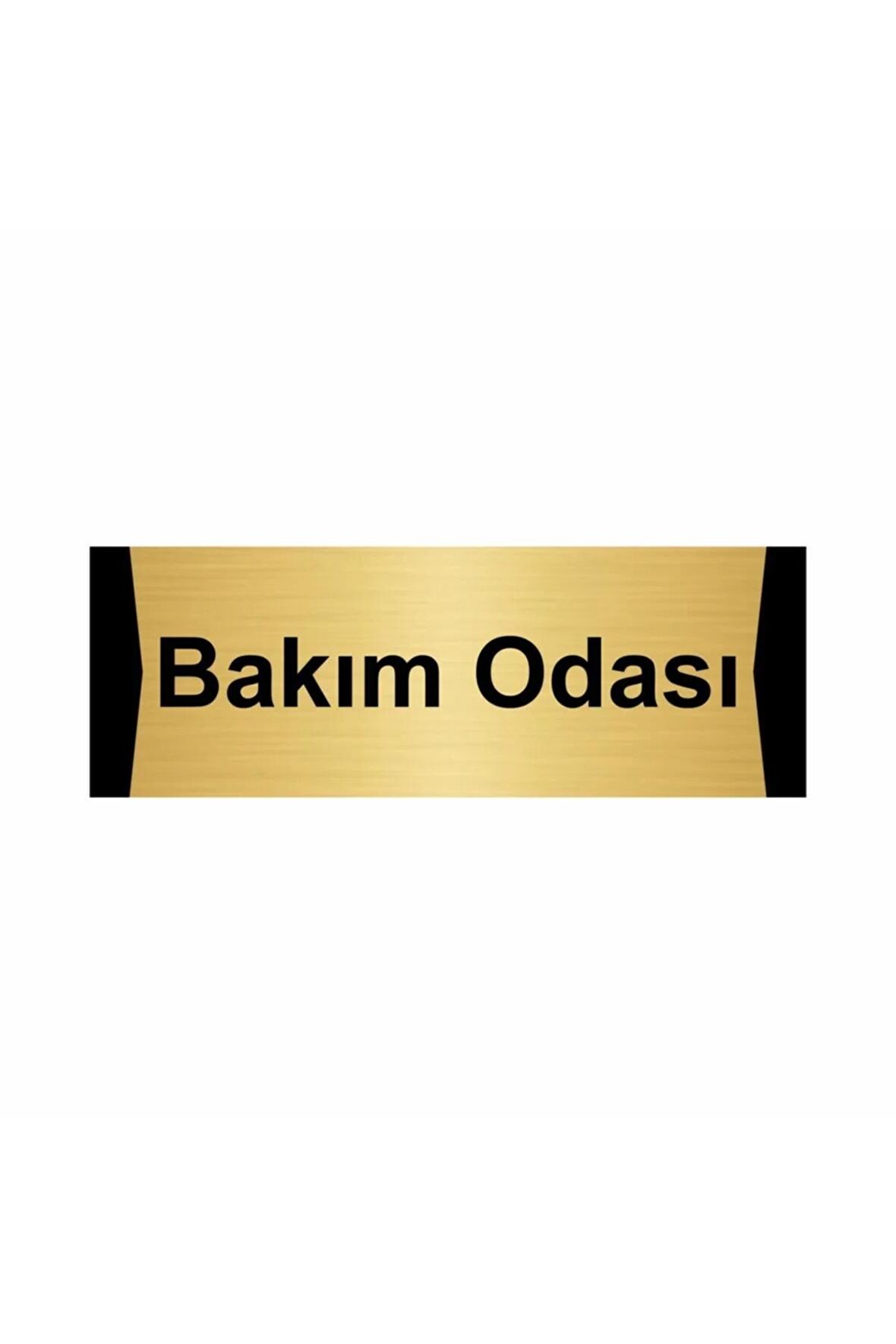 Bakım Odası 7x20cm Altın Renk Metal Yönlendirme Levhası