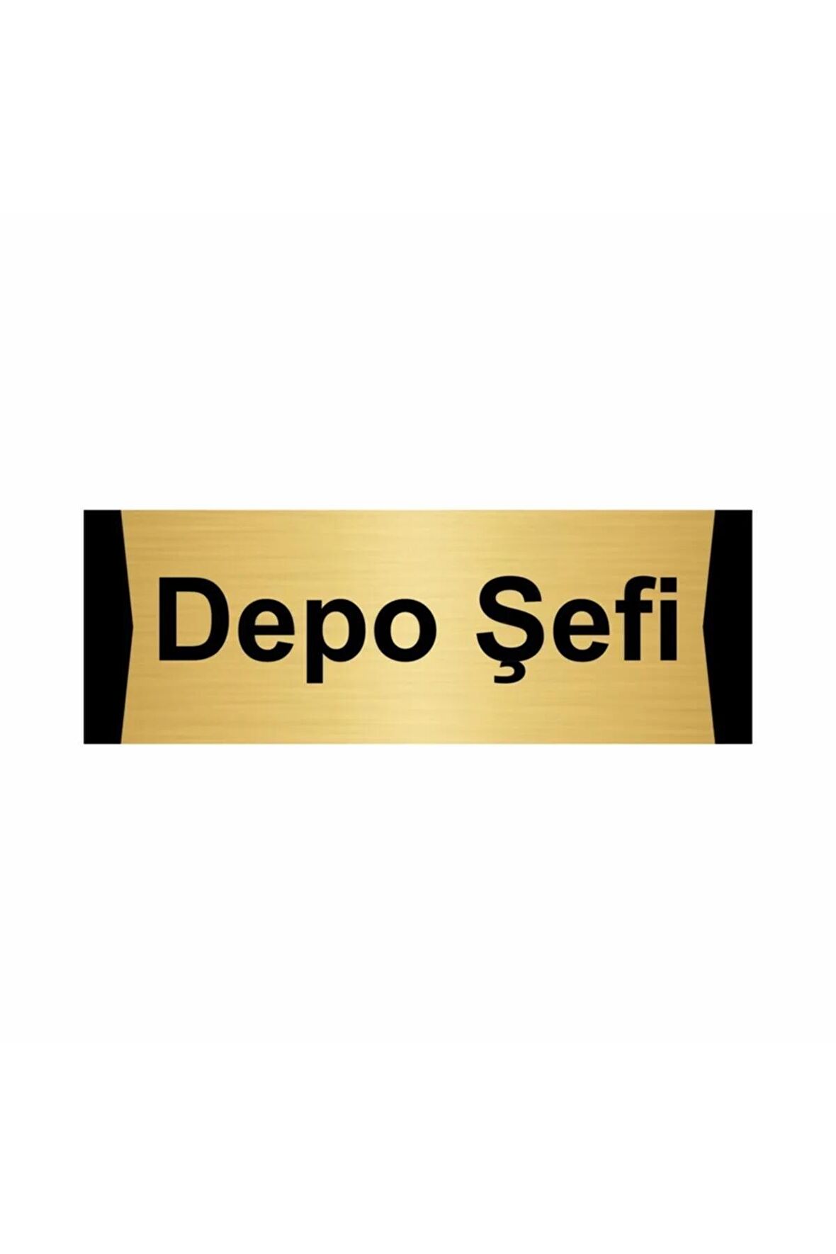 Depo Şefi 5x20cm Altın Renk Metal Yönlendirme Levhası