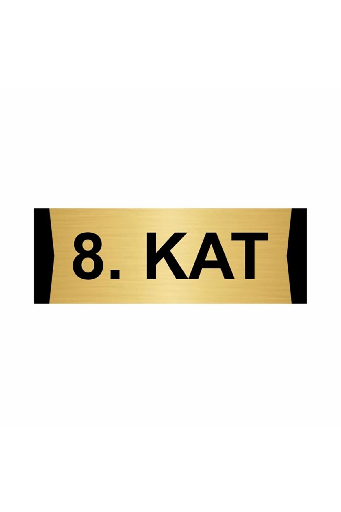 8.kat 5x20cm Altın Renk Metal Yönlendirme Levhası