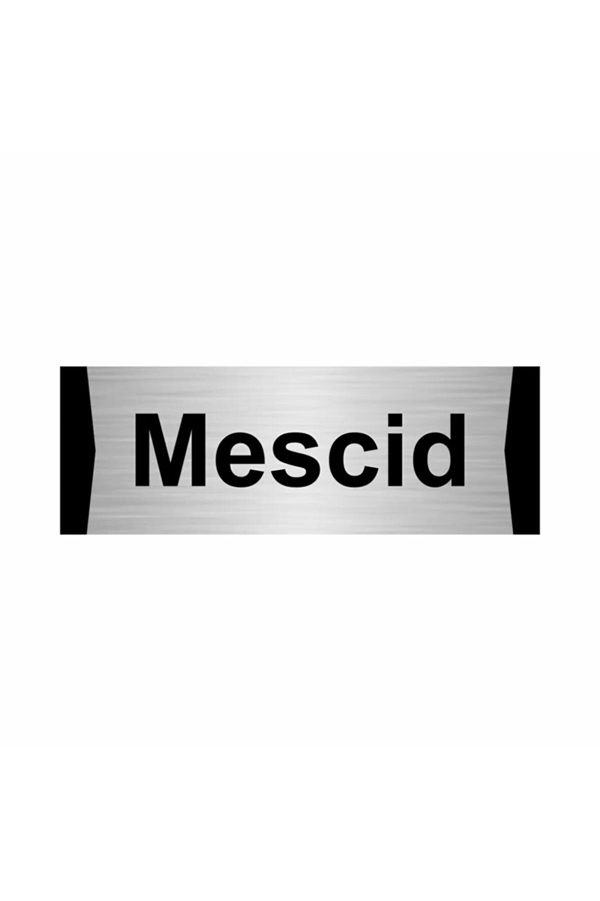 Mescid 5x20cm Gümüş Renk Metal Yönlendirme Levhası