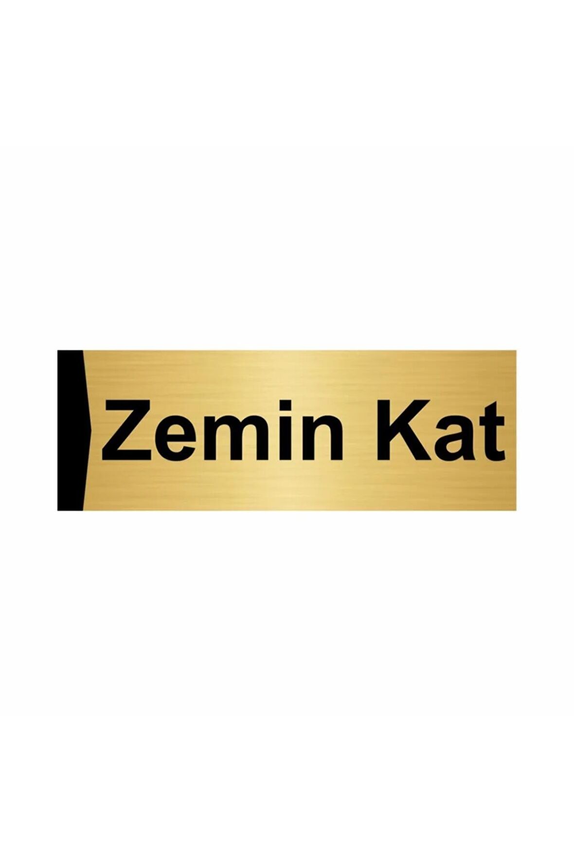 Zemin Kat 7x20cm Altın Renk Metal Yönlendirme Levhası