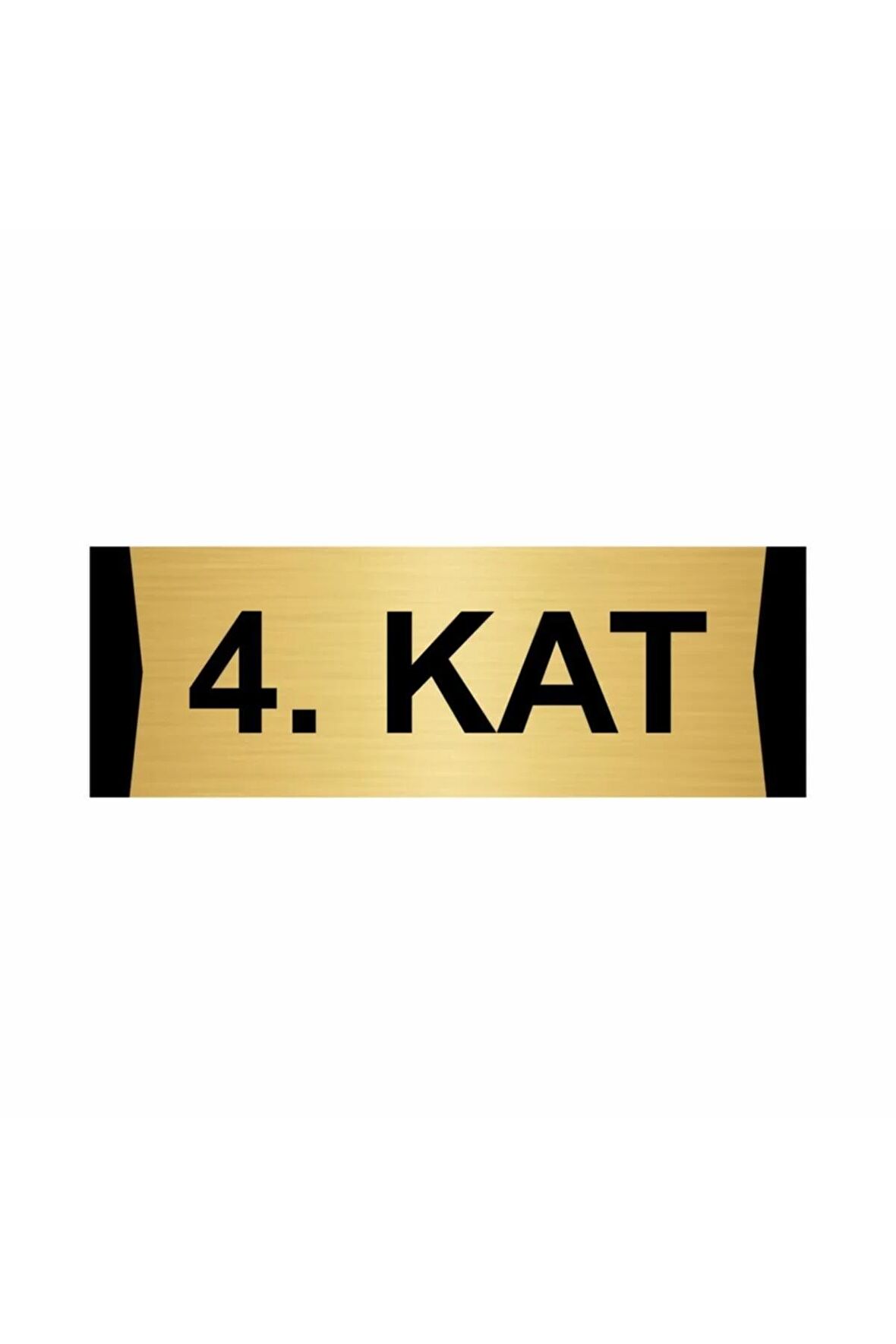 4.kat 5x20cm Altın Renk Metal Yönlendirme Levhası