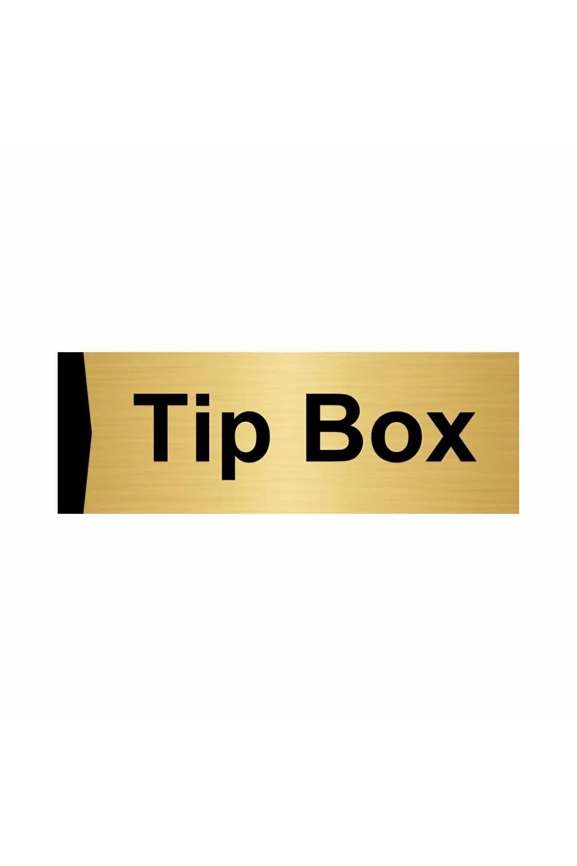 Tipbox 7x20cm Altın Renk Metal Yönlendirme Levhası