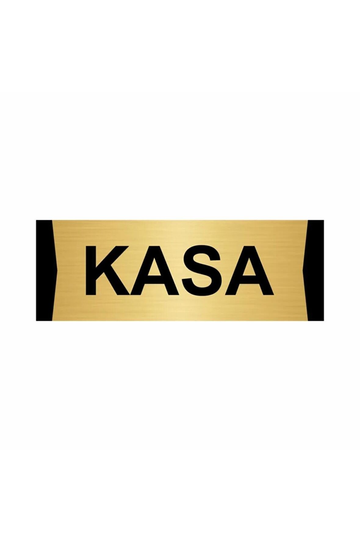 Kasa 5x20cm Altın Renk Metal Yönlendirme Levhası