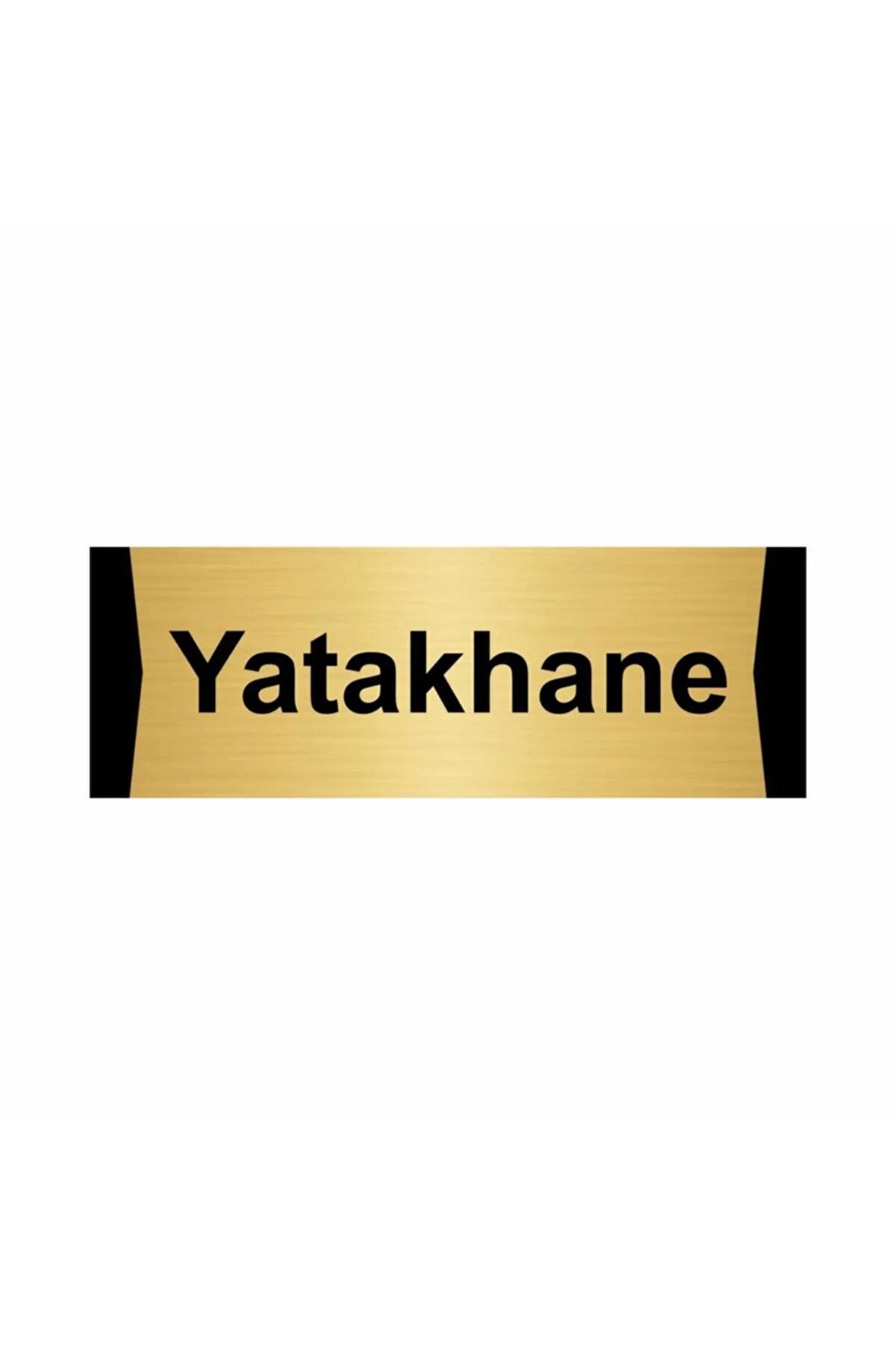 Yatakhane 5x20cm Altın Renk Metal Yönlendirme Levhası