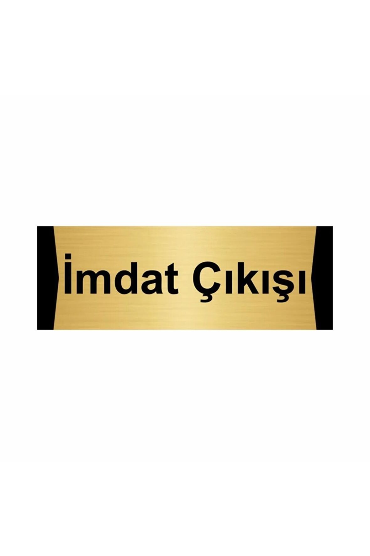 Imdat Çıkışı 10x20cm Altın Renk Metal Yönlendirme Levhası