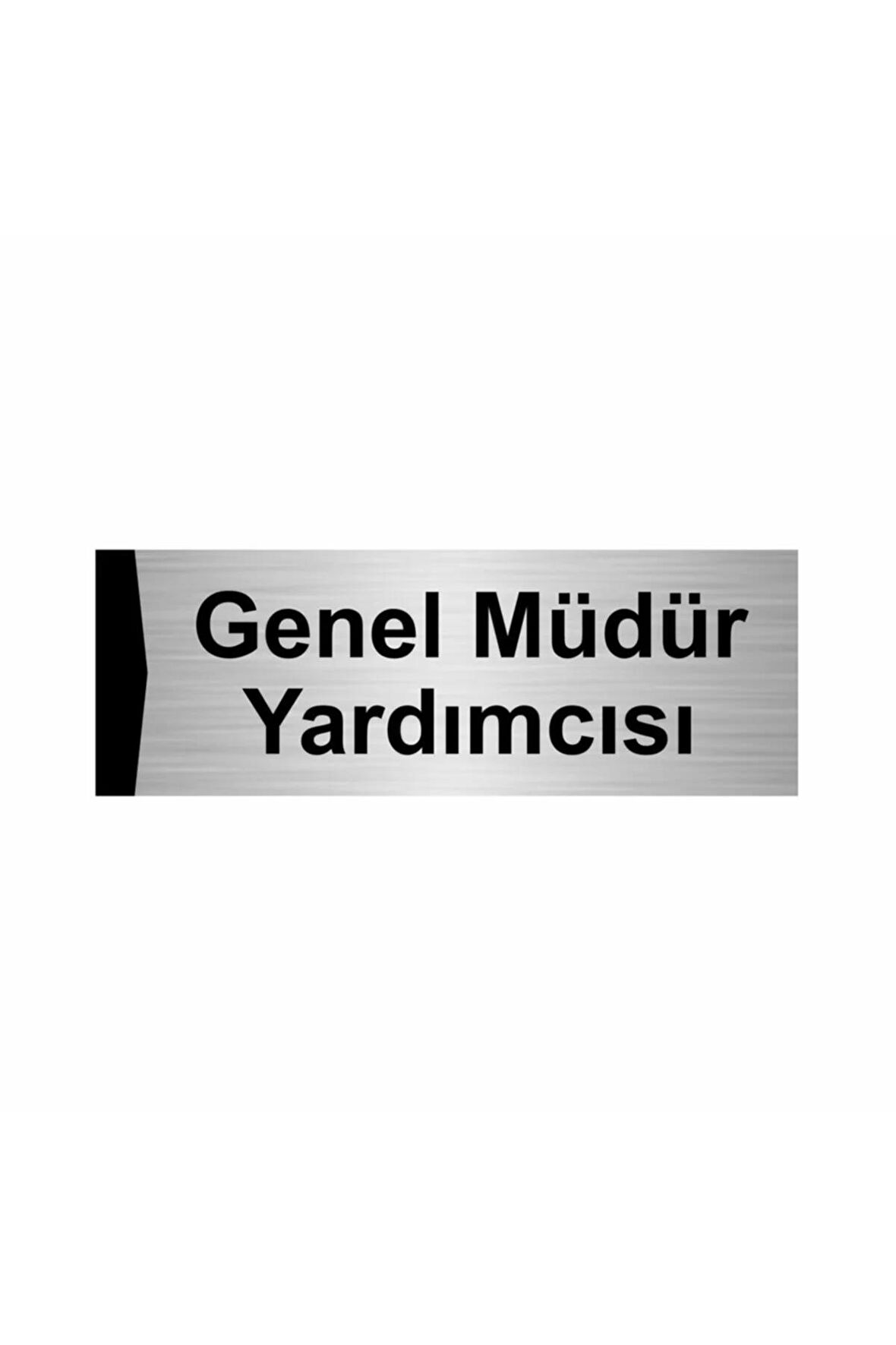 Genel Müdür Yardımcısı 10x20cm Gümüş Renk Metal Yönlendirme Levhası