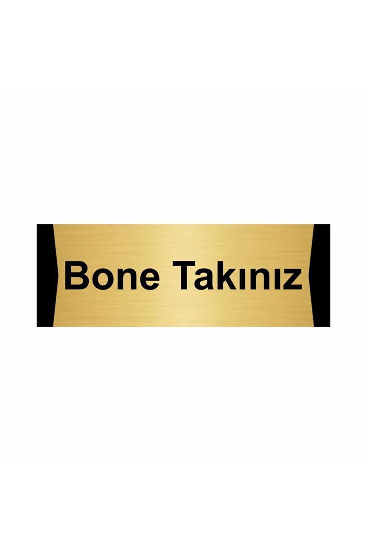 Bone Takınız 10x20cm Altın Renk Metal Yönlendirme Levhası