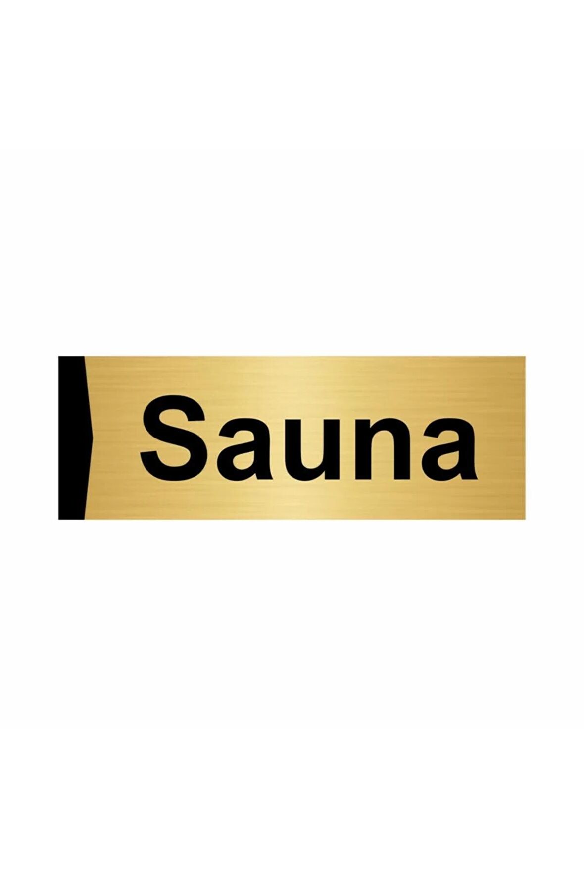 Sauna 5x20cm Altın Renk Metal Yönlendirme Levhası