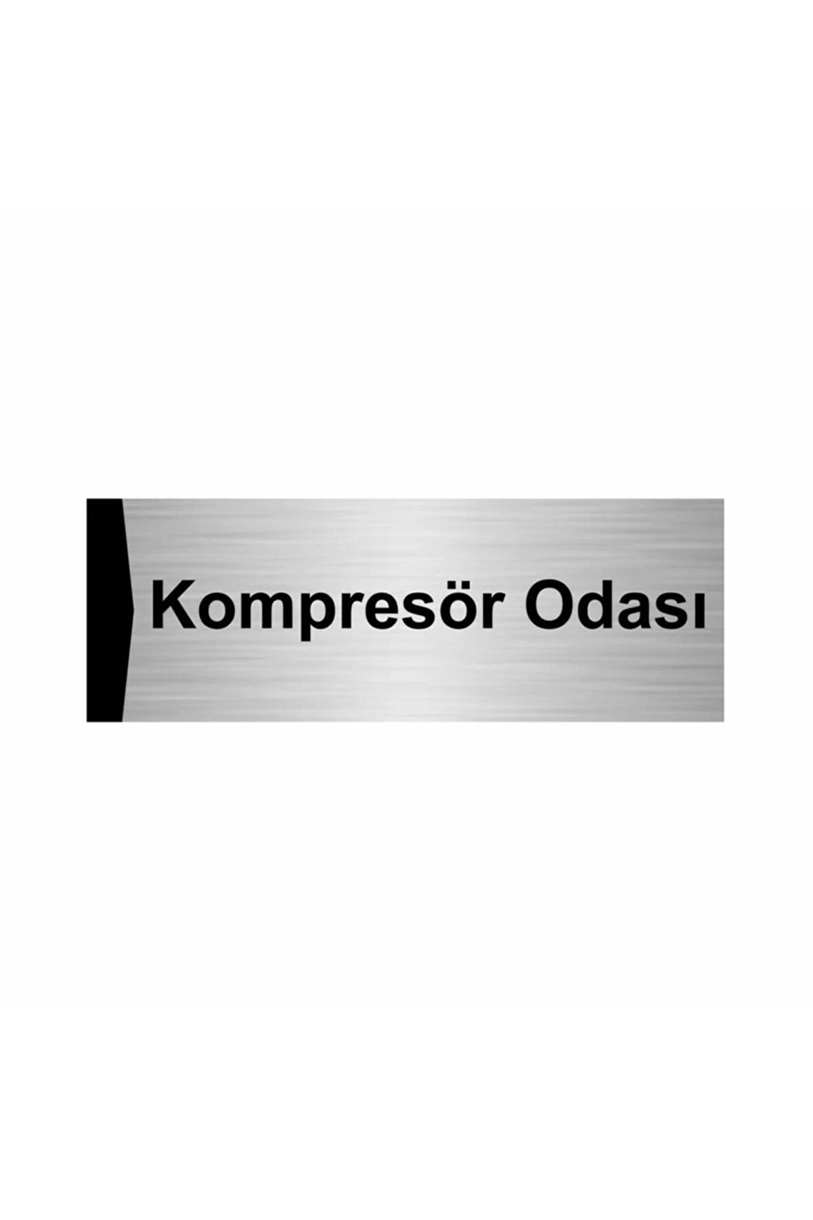Personel Soyunma Odası 5x20cm Gümüş Renk Metal Yönlendirme Levhası