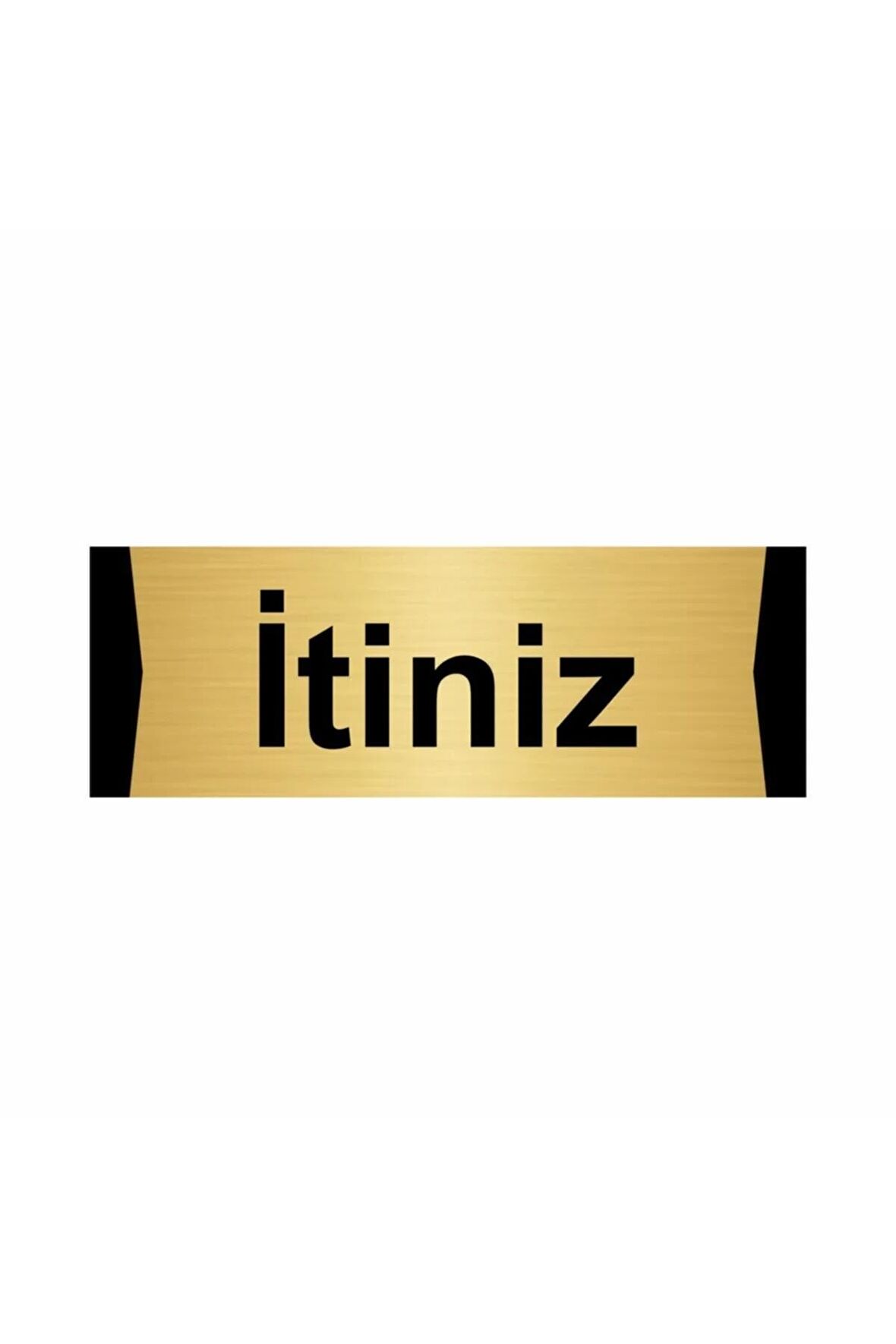 Itiniz 5x20cm Altın Renk Metal Yönlendirme Levhası
