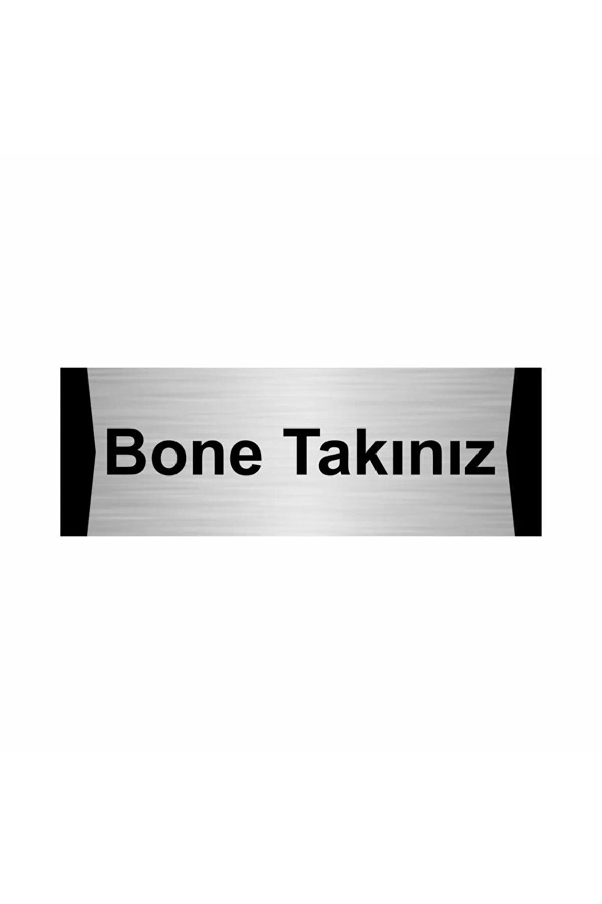 Bone Takınız 5x20cm Gümüş Renk Metal Yönlendirme Levhası