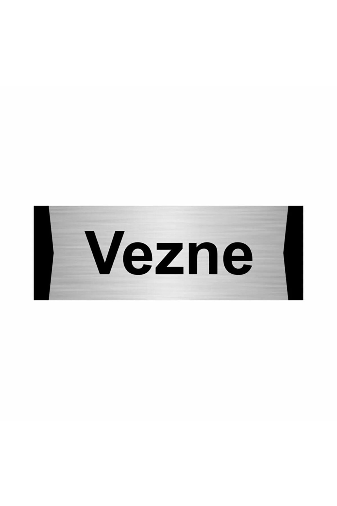 Vezne 5x20cm Gümüş Renk Metal Yönlendirme Levhası