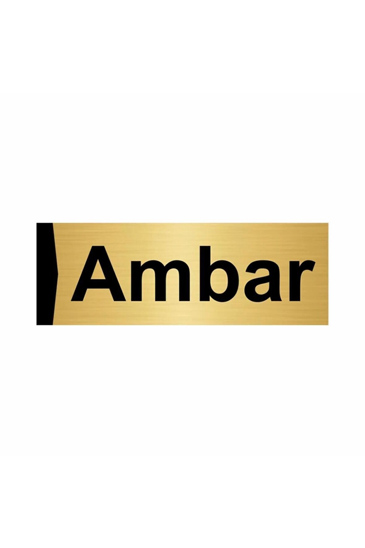 Ambar 5x20cm Altın Renk Metal Yönlendirme Levhası