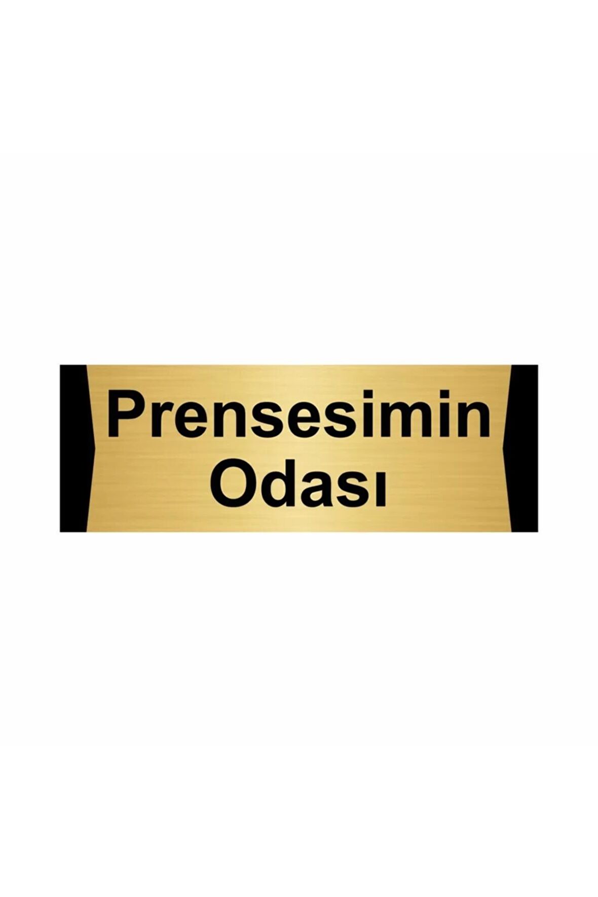 Oğlumun Odası 5x20cm Altın Renk Metal Yönlendirme Levhası