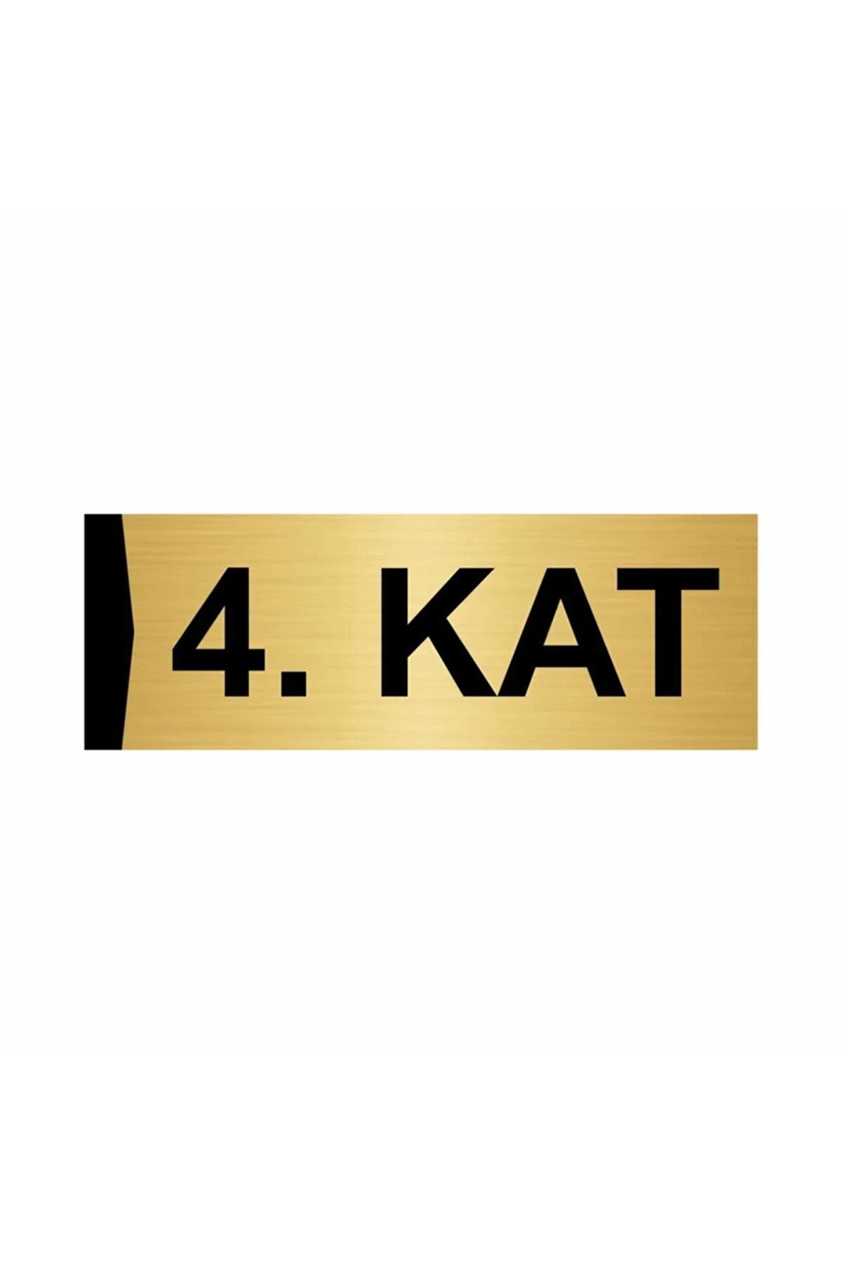 4.kat 5x20cm Altın Renk Metal Yönlendirme Levhası