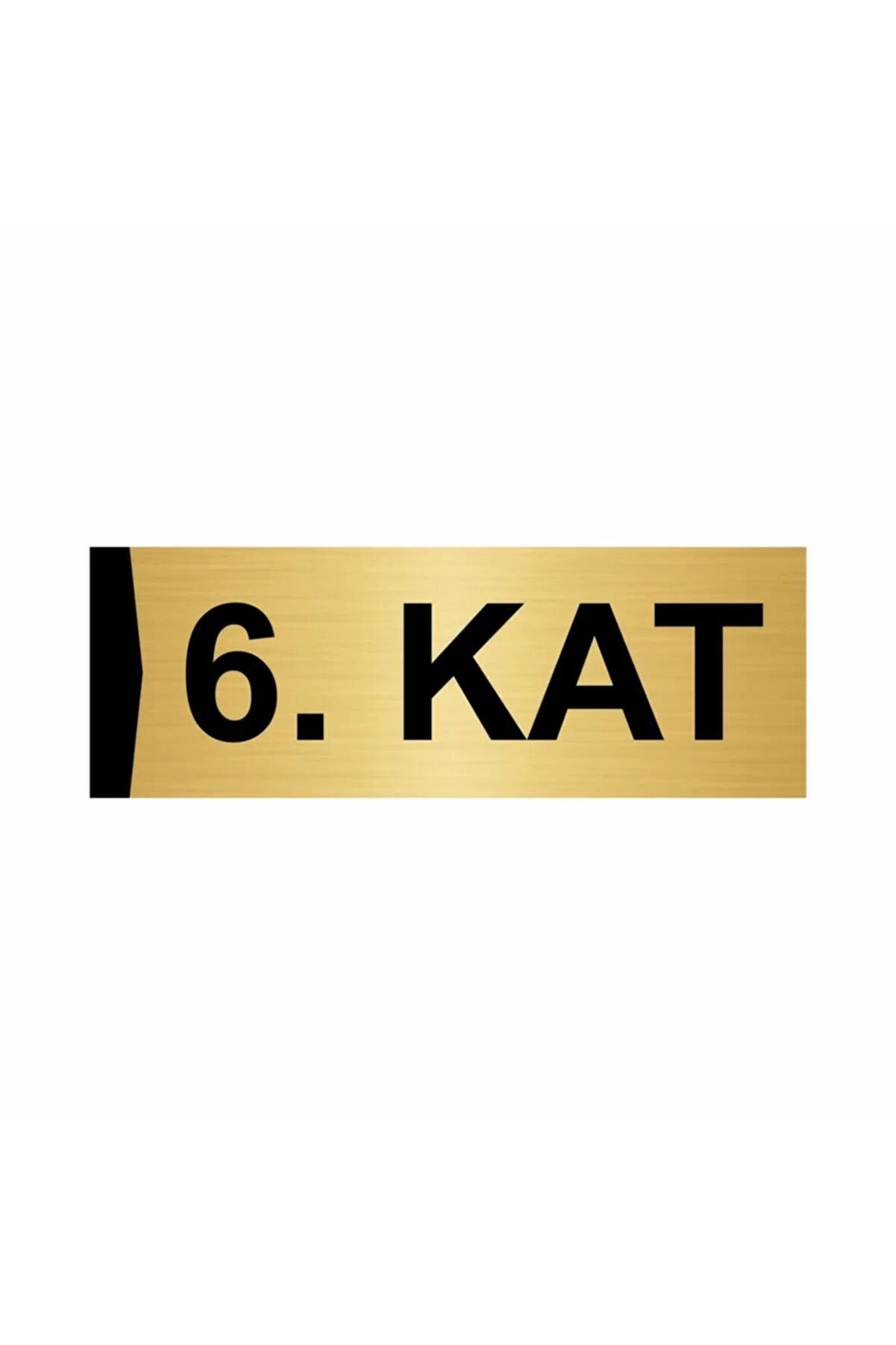 6.kat 5x20cm Altın Renk Metal Yönlendirme Levhası