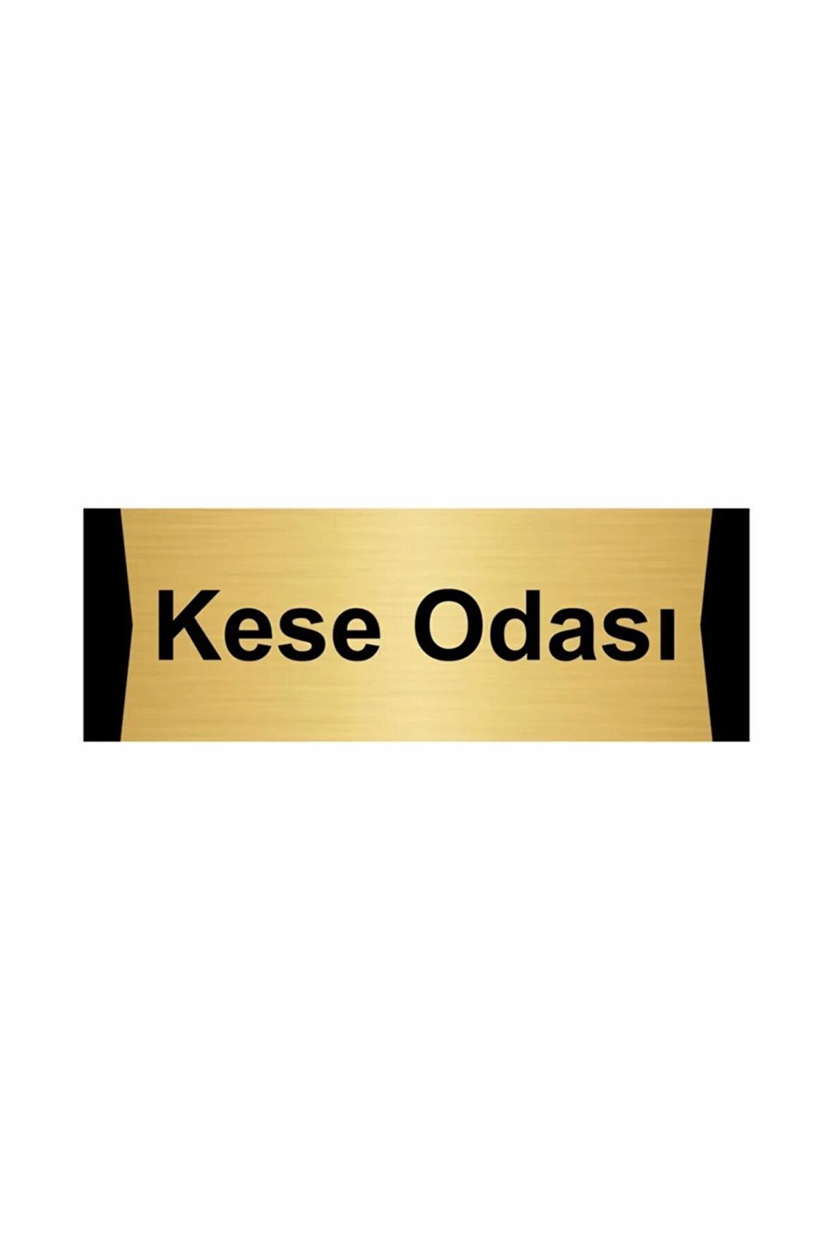 Kese Odası 7x20cm Altın Renk Metal Yönlendirme Levhası