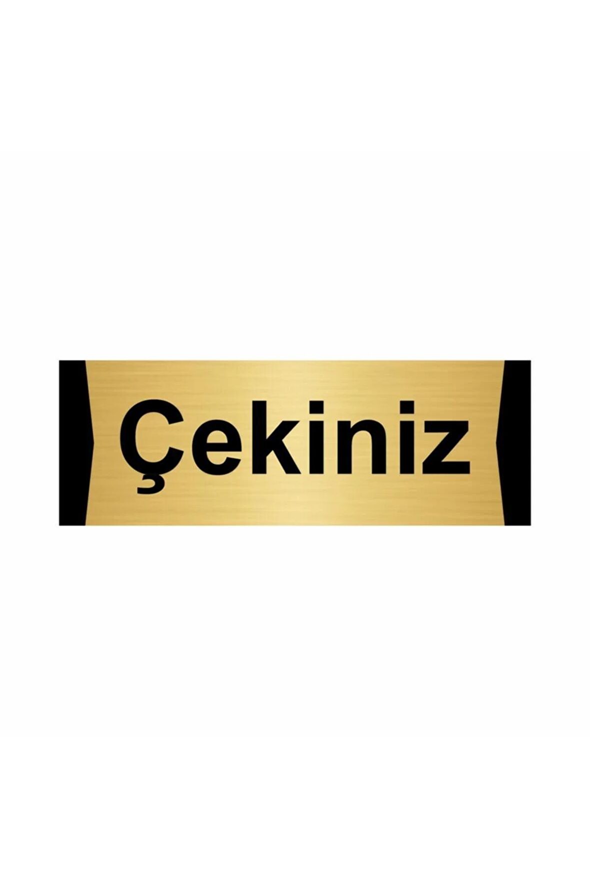 Çekiniz 7x20cm Altın Renk Metal Yönlendirme Levhası