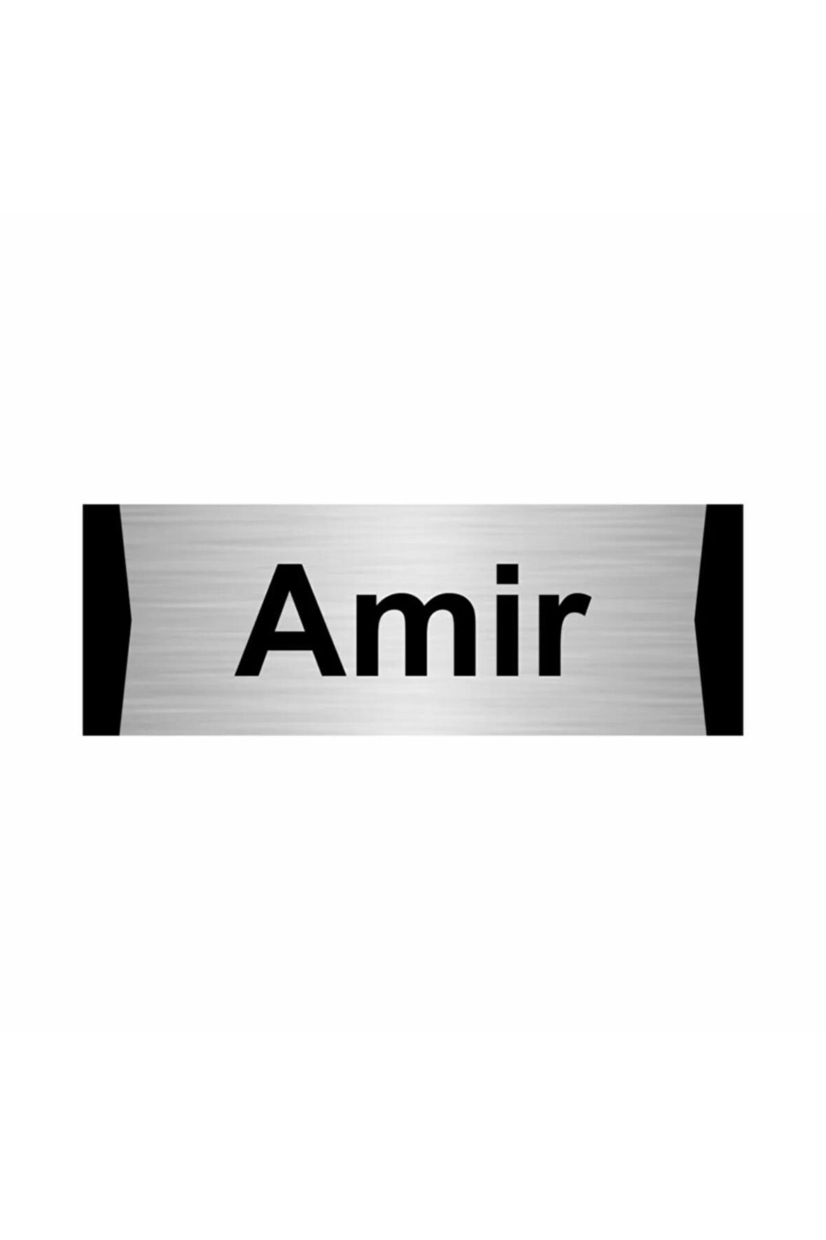 Amir 5x20cm Gümüş Renk Metal Yönlendirme Levhası