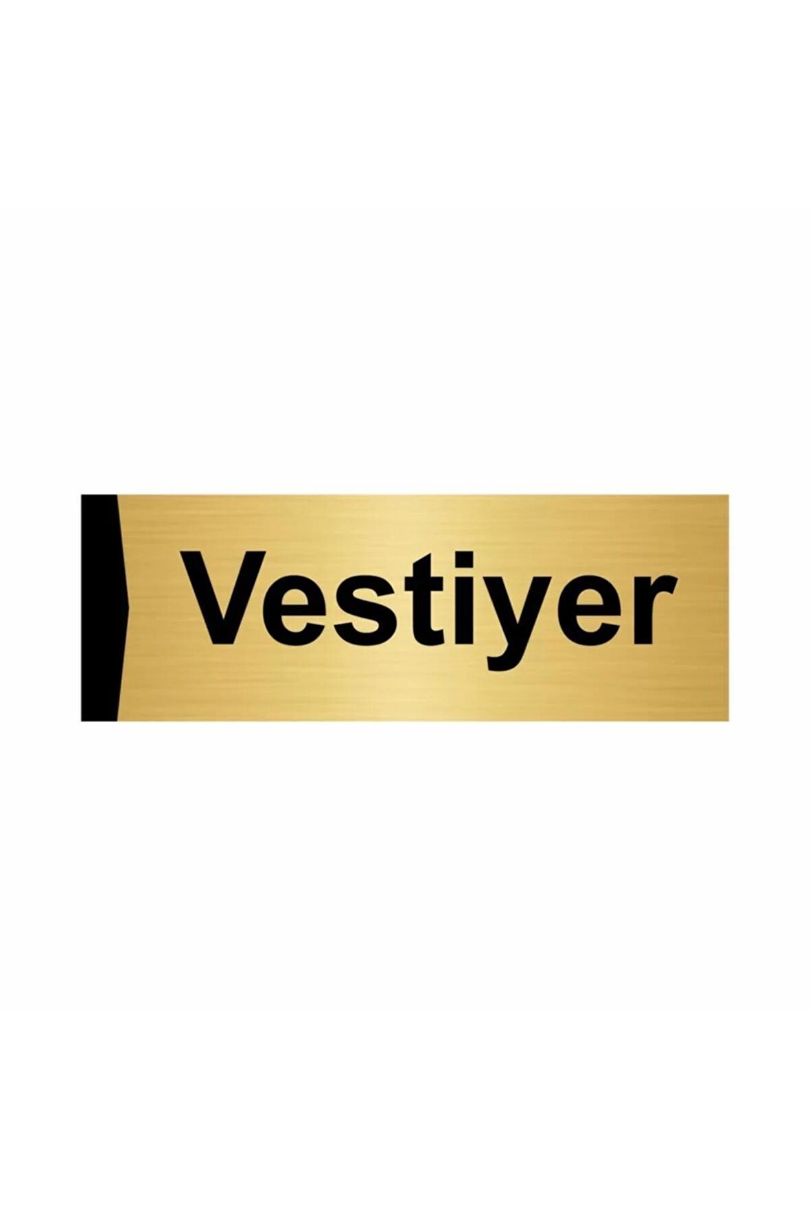Vestiyer 5x20cm Altın Renk Metal Yönlendirme Levhası