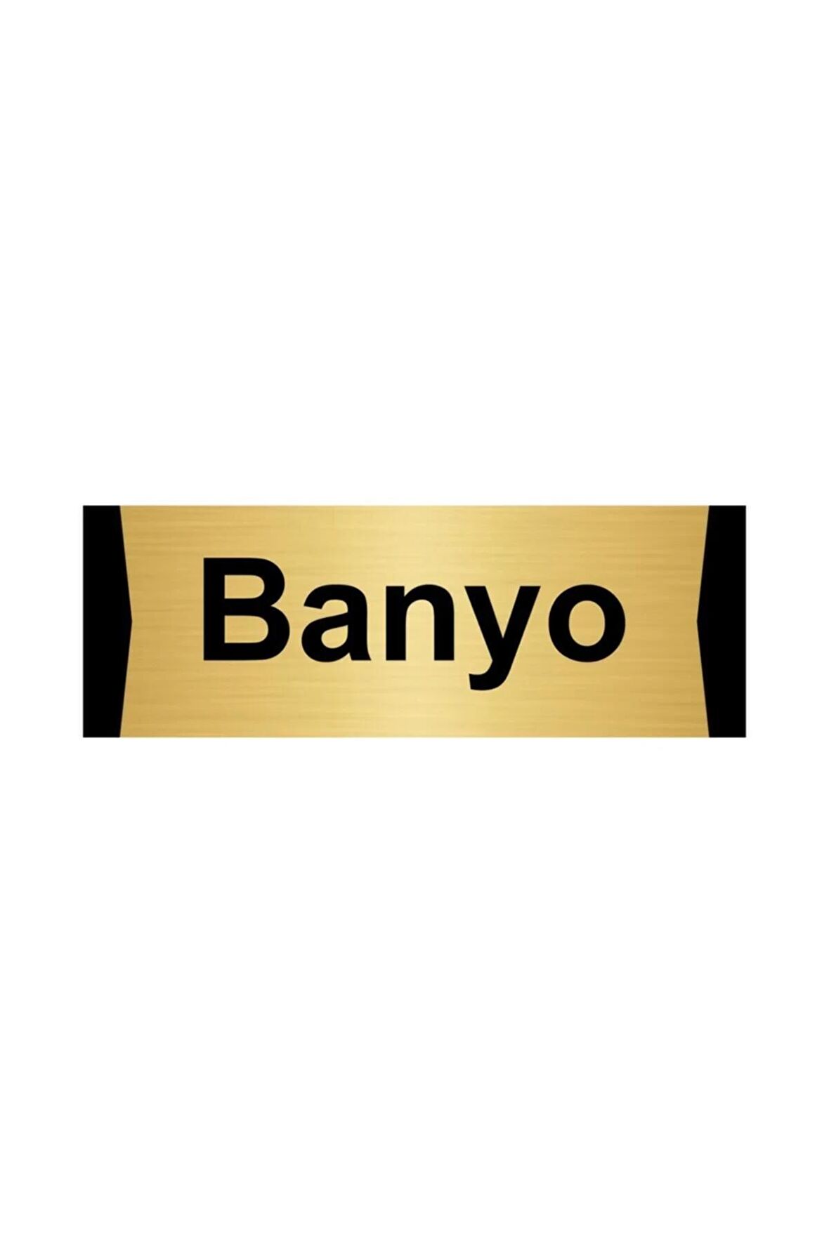 Banyo 5x20cm Altın Renk Metal Yönlendirme Levhası