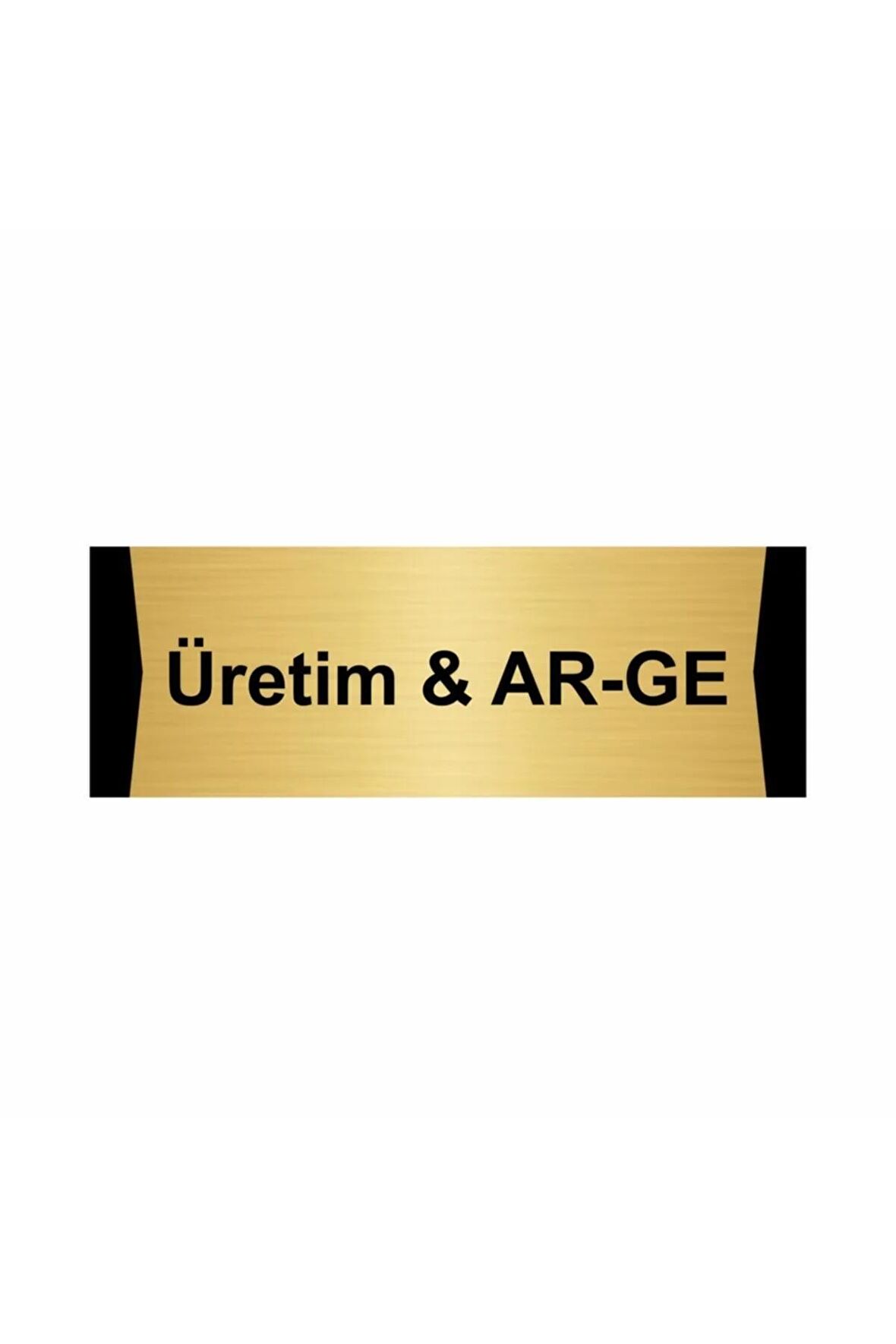 Üretim & Ar-ge 10x20cm Altın Renk Metal Yönlendirme Levhası