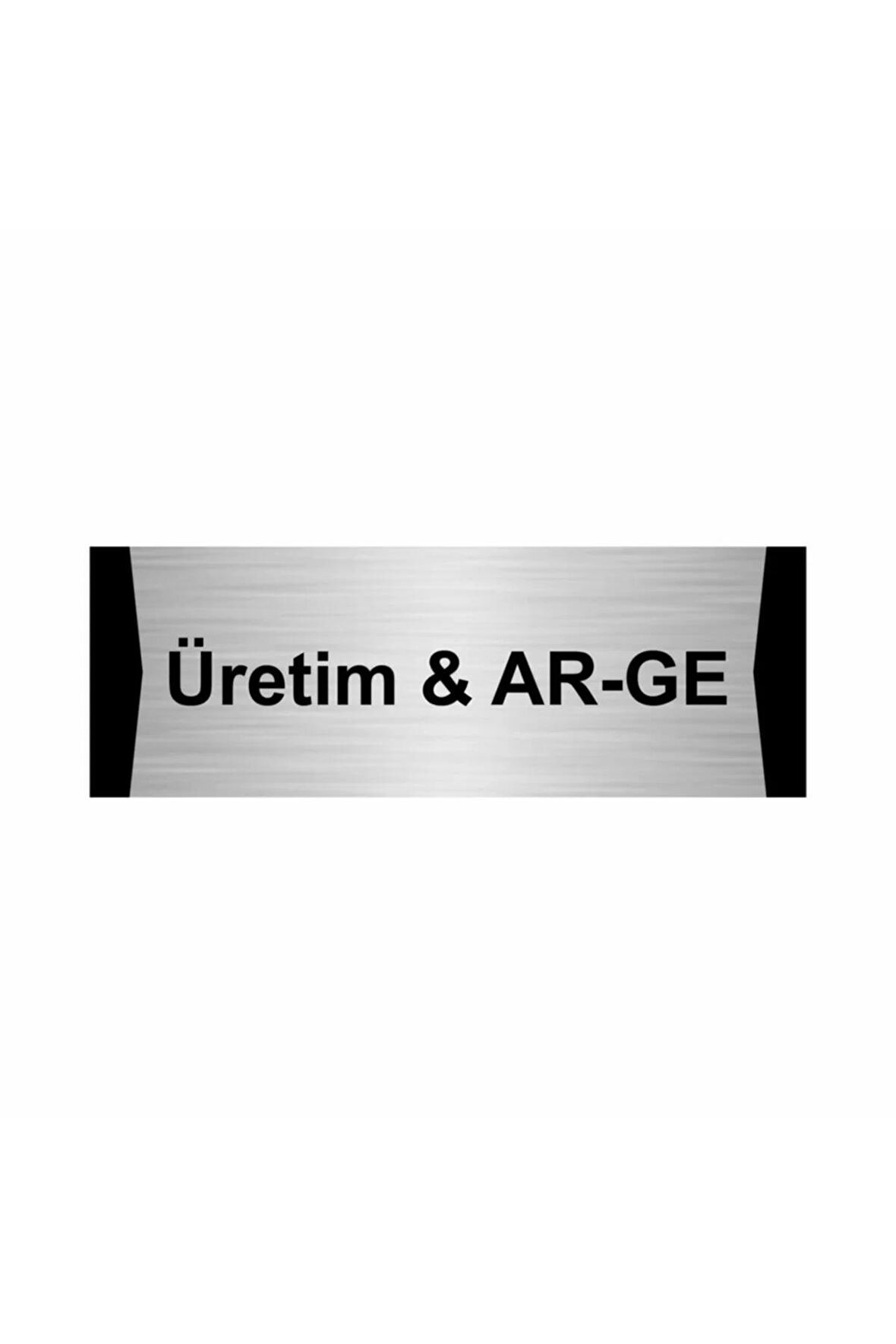 Üretim & Ar-ge 10x20cm Gümüş Renk Metal Yönlendirme Levhası