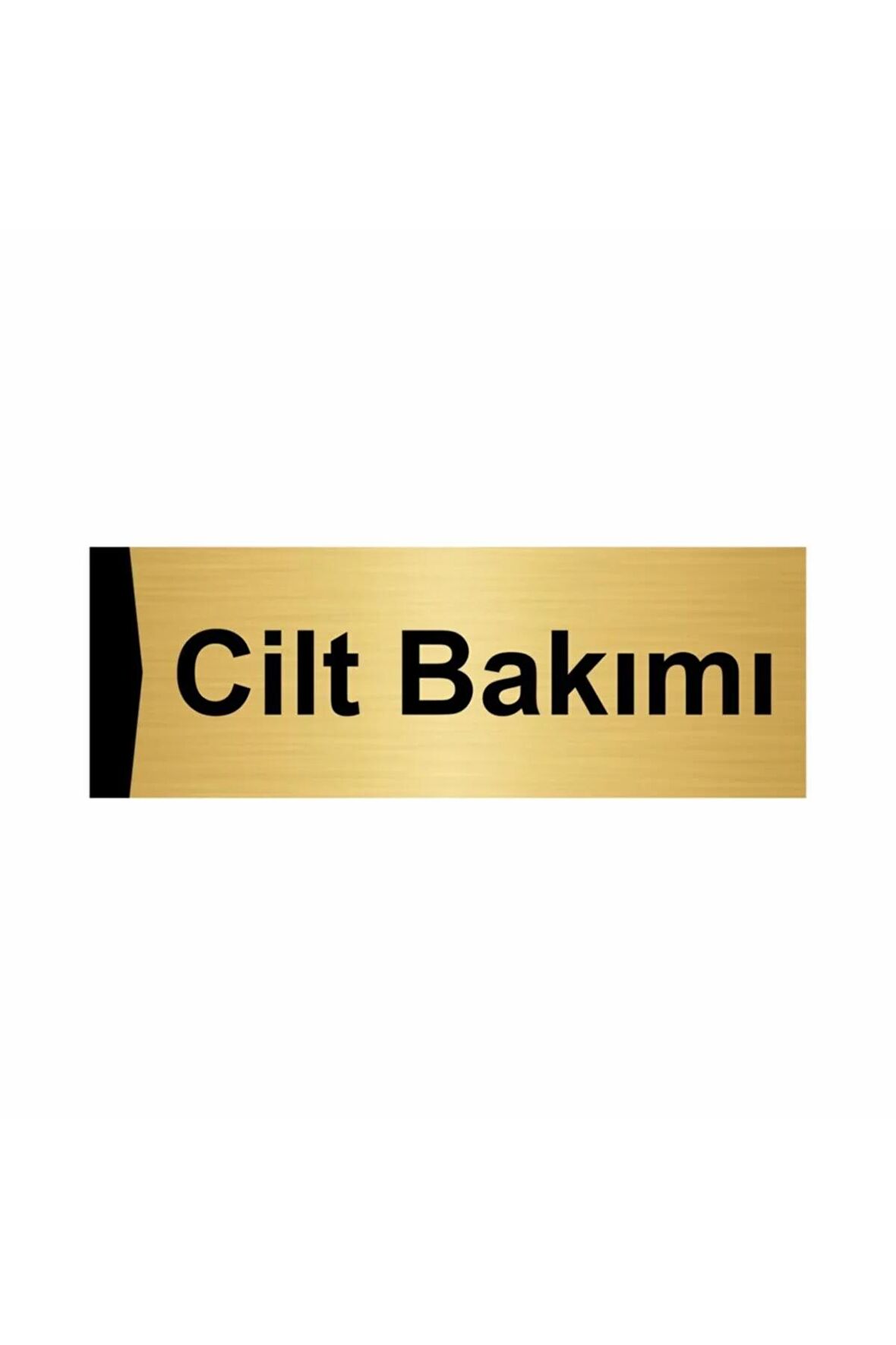 Cilt Bakımı 5x20cm Altın Renk Metal Yönlendirme Levhası