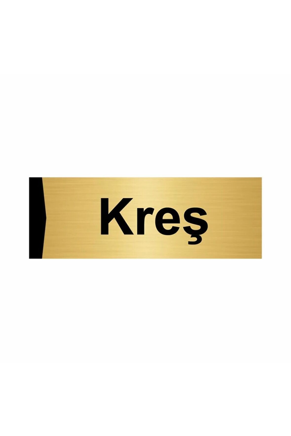 Kreş 5x20cm Altın Renk Metal Yönlendirme Levhası
