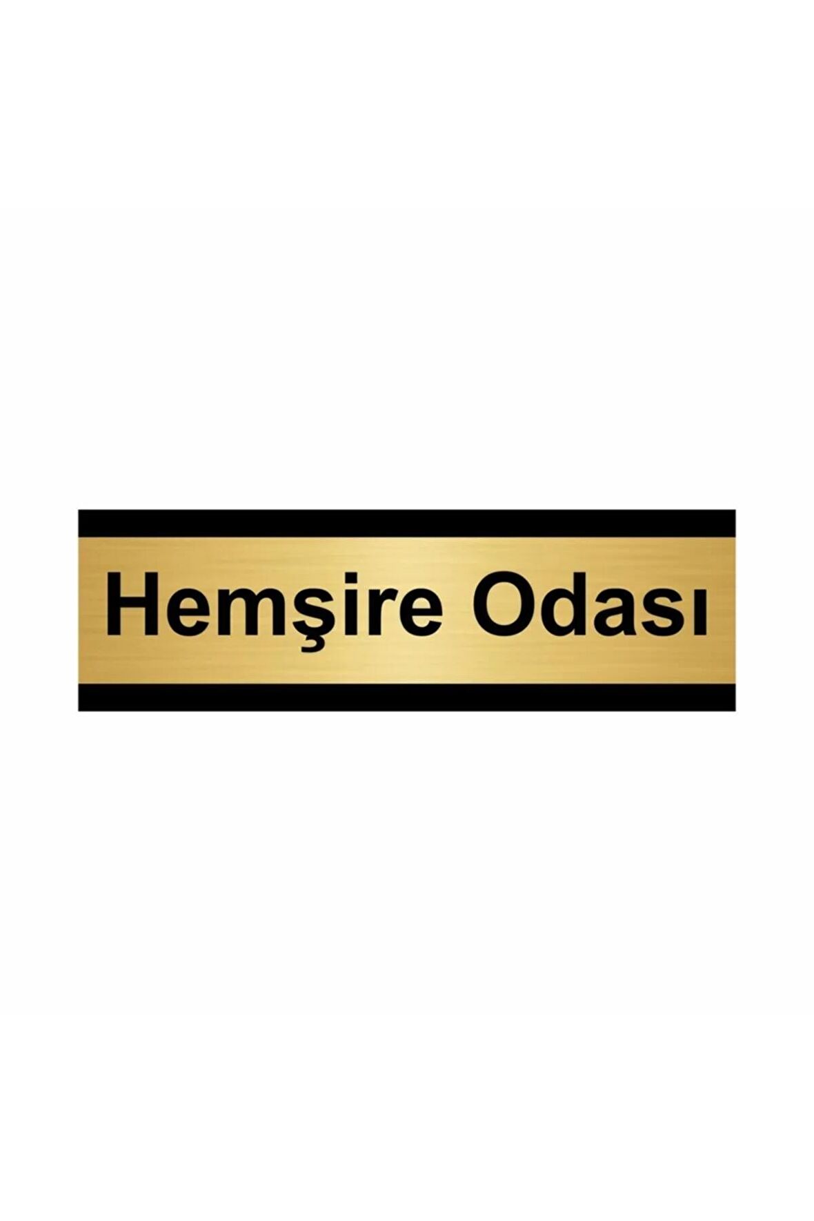 Elektrik Odası 5x20cm Altın Renk Metal Yönlendirme Levhası