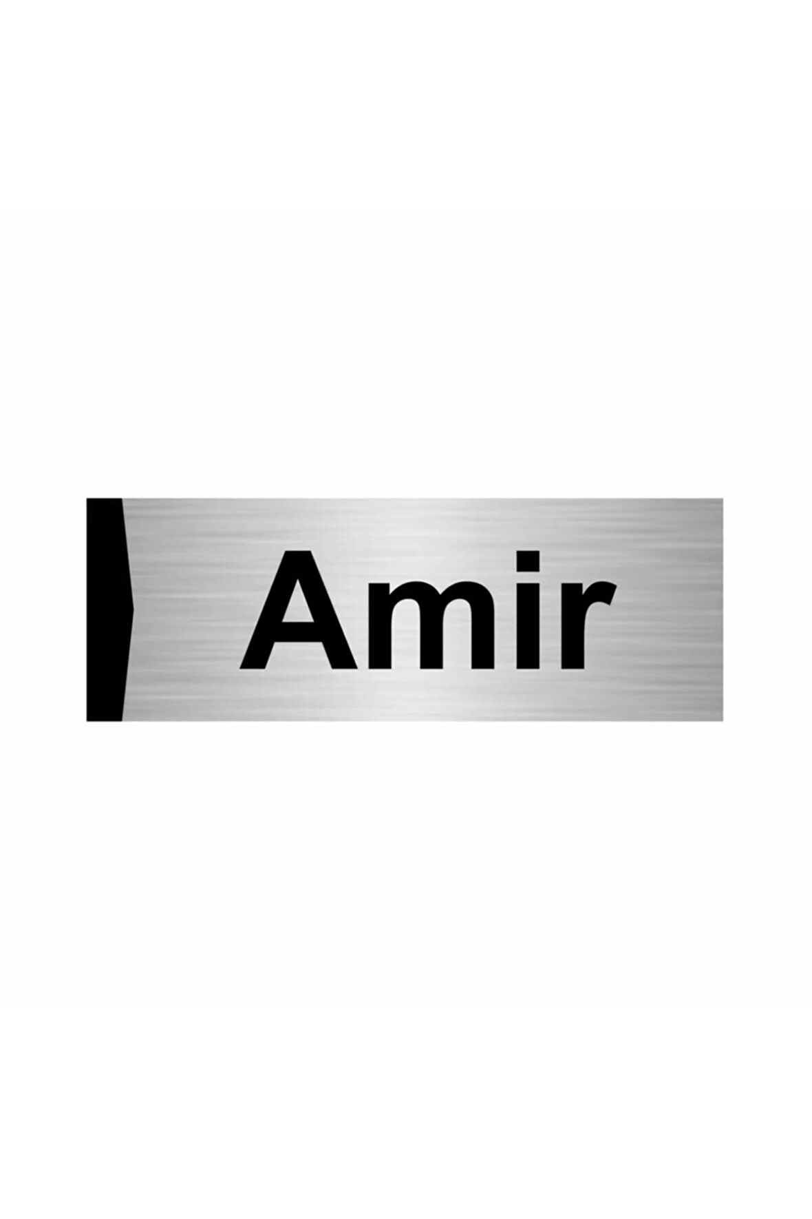 Amir 5x20cm Gümüş Renk Metal Yönlendirme Levhası