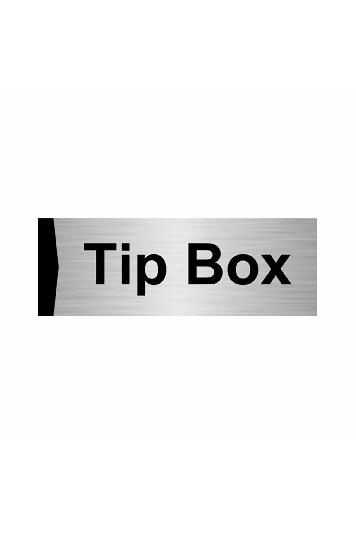 Tipbox 10x20cm Gümüş Renk Metal Yönlendirme Levhası