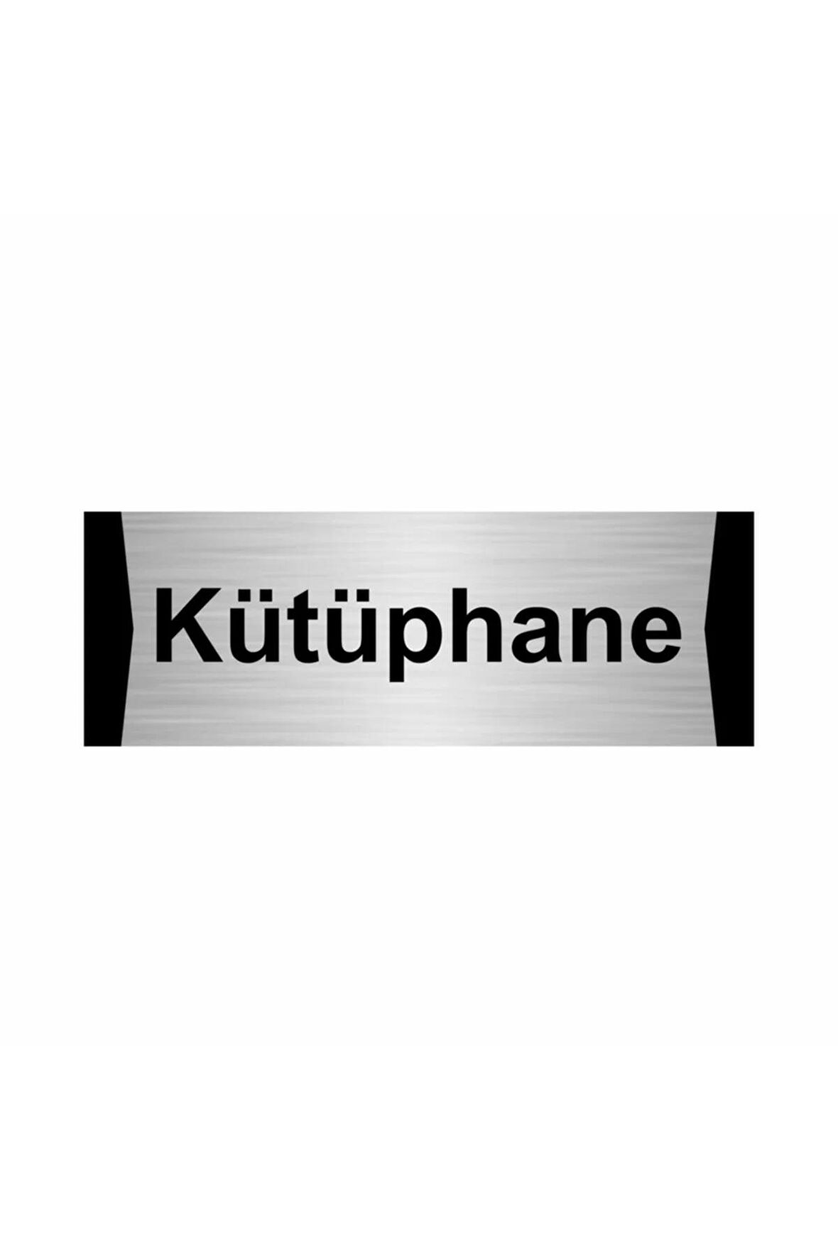 Kütüphane 5x20cm Gümüş Renk Metal Yönlendirme Levhası