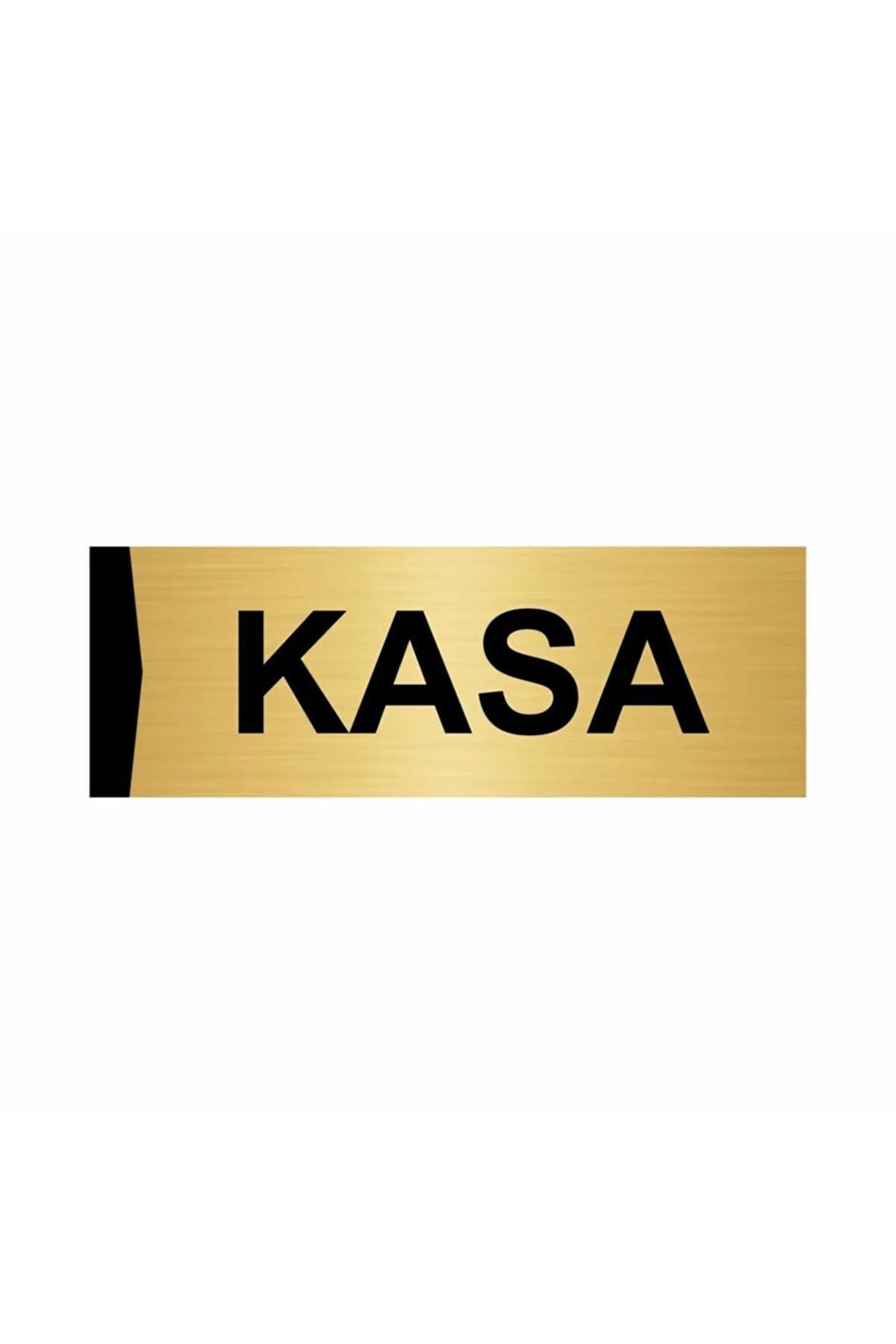 Kasa 5x20cm Altın Renk Metal Yönlendirme Levhası