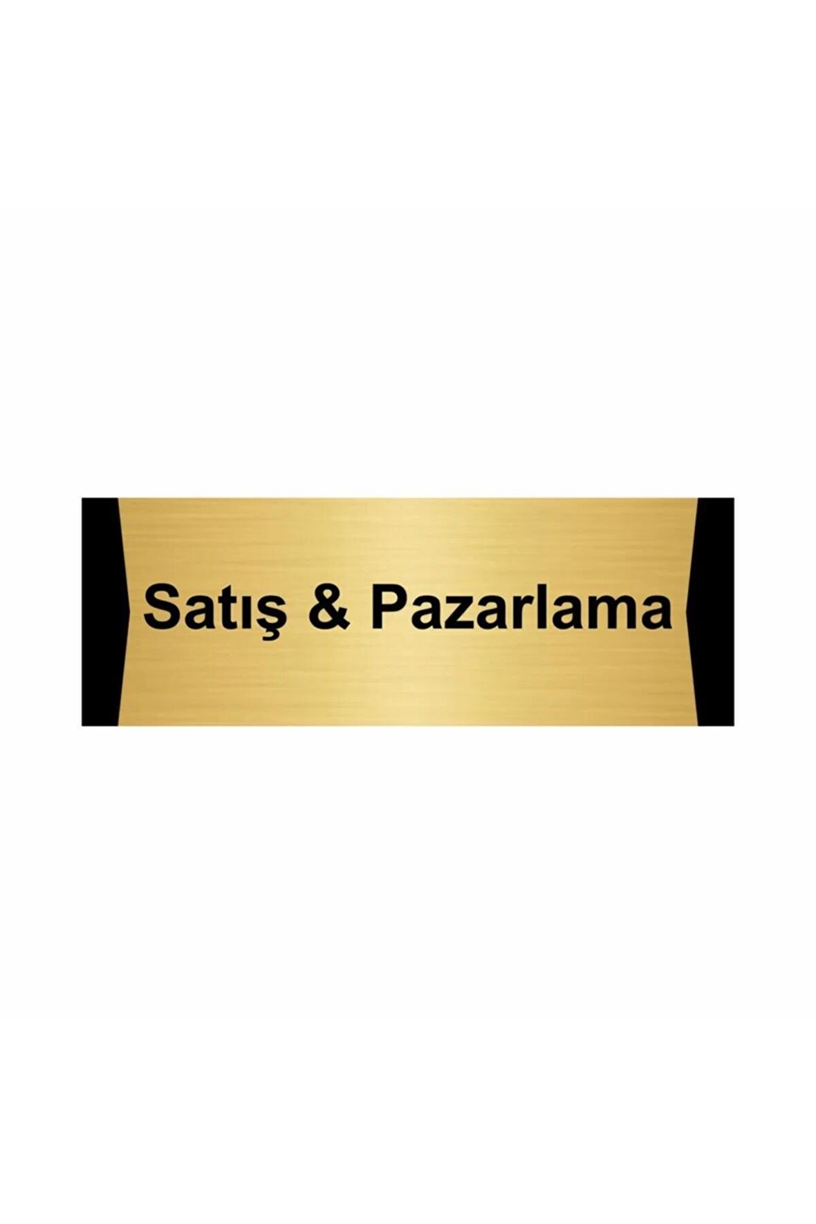 Satış & Pazarlama 7x20cm Altın Renk Metal Yönlendirme Levhası