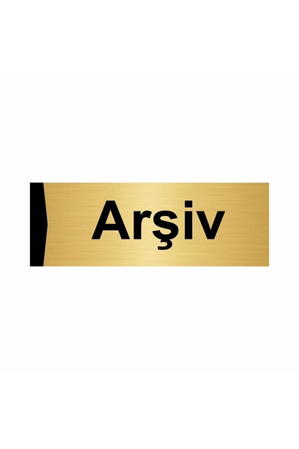 Arşiv 5x20cm Altın Renk Metal Yönlendirme Levhası
