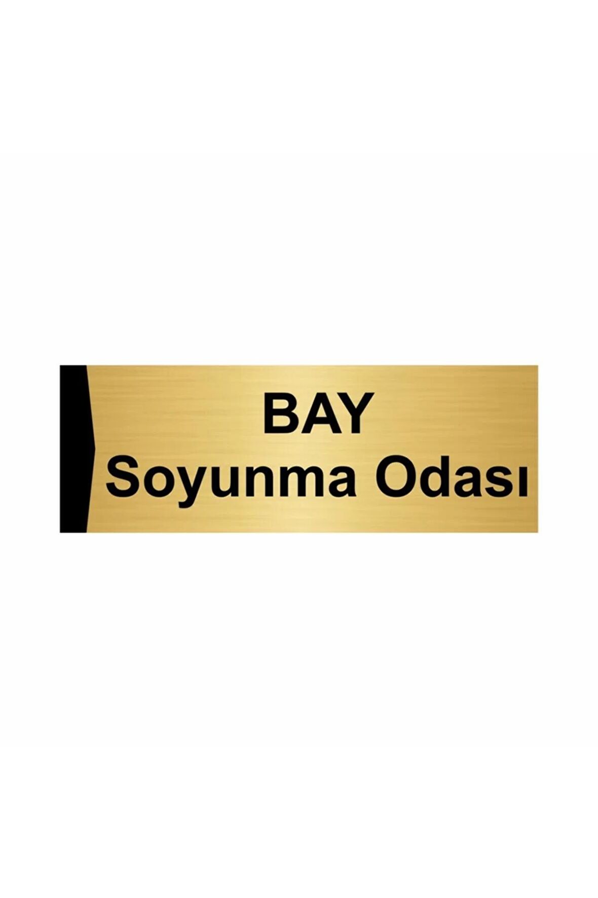 Bay Soyunma Odası 5x20cm Altın Renk Metal Yönlendirme Levhası