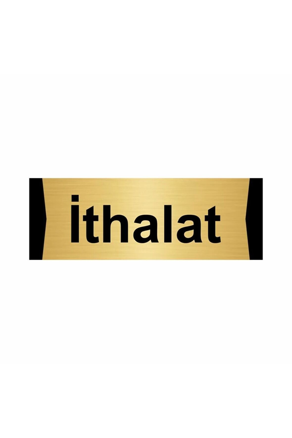 Ithalat 5x20cm Altın Renk Metal Yönlendirme Levhası