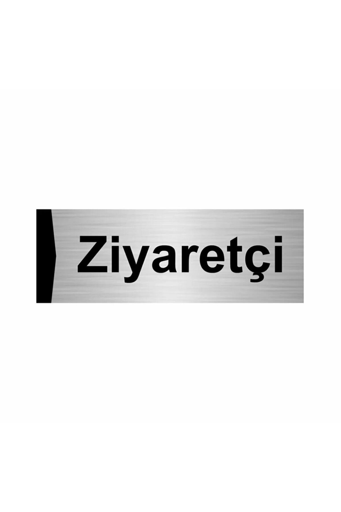 Ziyaretçi 7x20cm Gümüş Renk Metal Yönlendirme Levhası